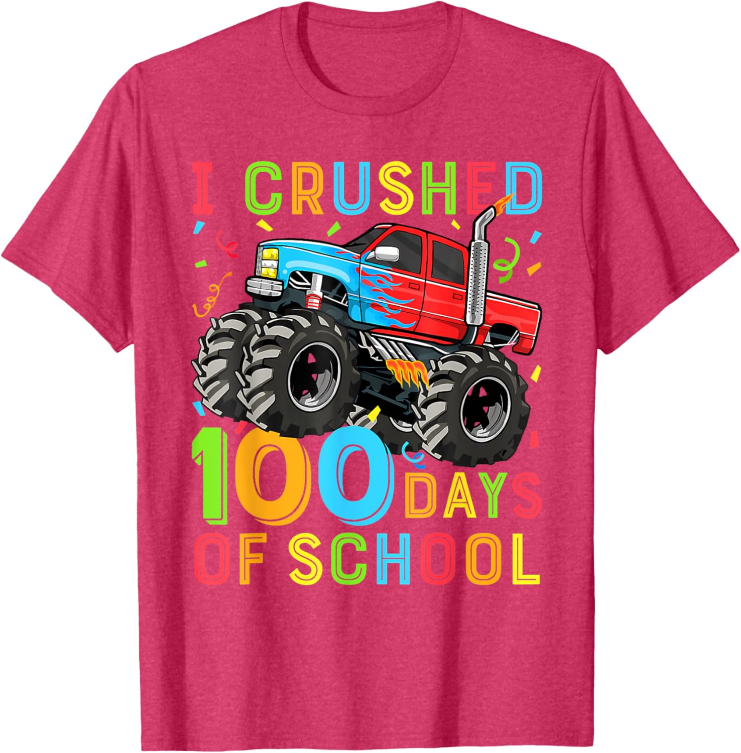 100 Days of School Monster Truck Shirt for Boys Fun 100th Day Outfit - 28