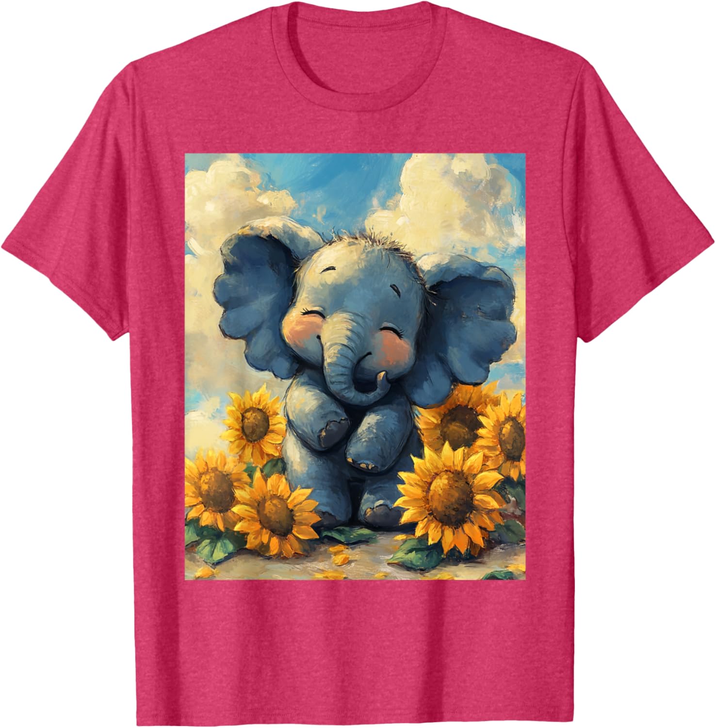 Adorable Sunflower Elephant T-Shirt for Kids - Perfect for Boys and Girls - 22