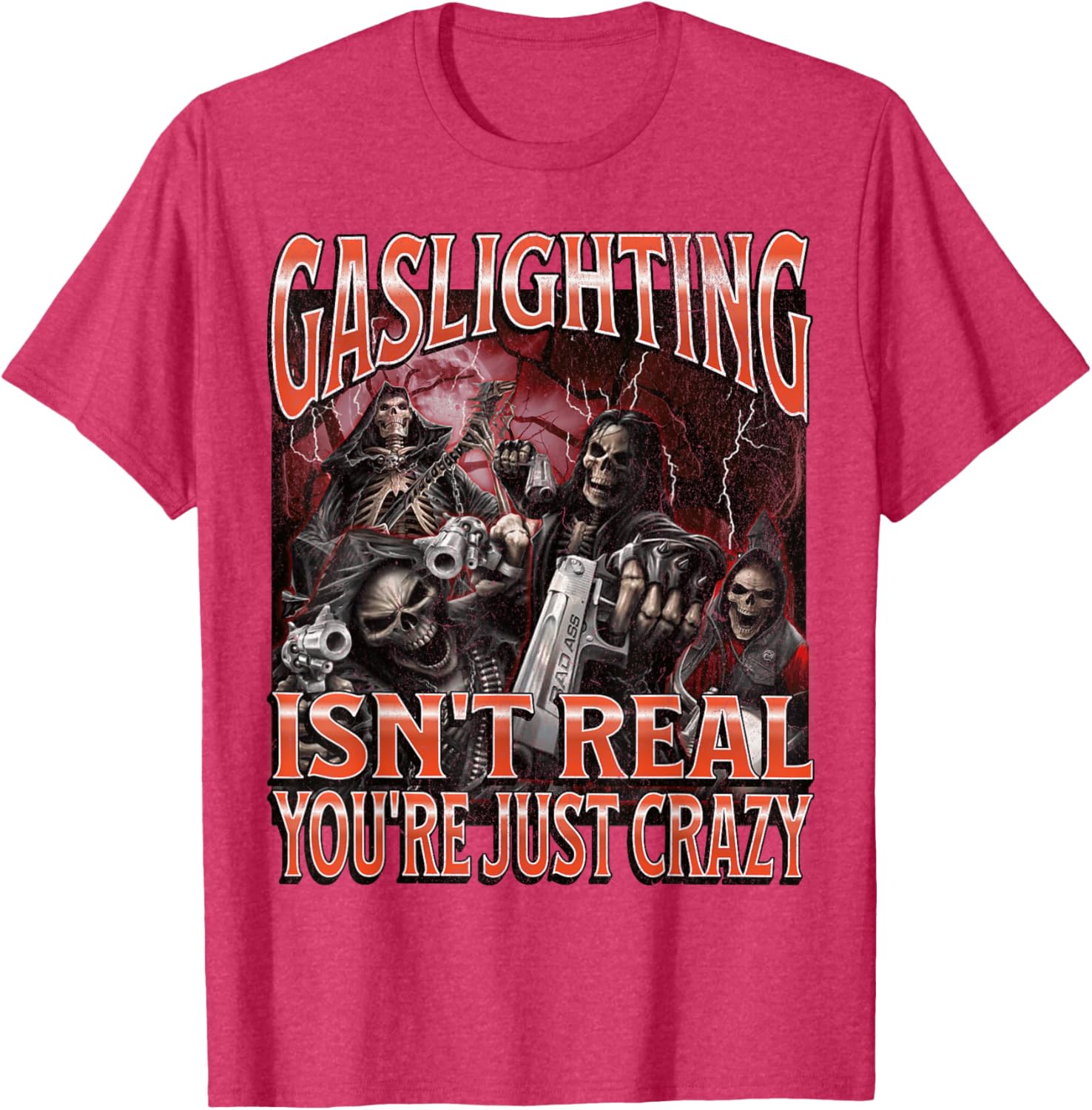 Funny Gaslighting Skeleton Meme T-Shirt for Unique Style Lovers - 10