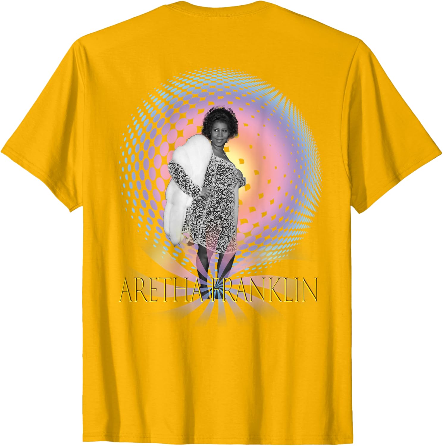 Aretha Franklin Back Printed T-Shirt for Music Lovers and Fans - 5