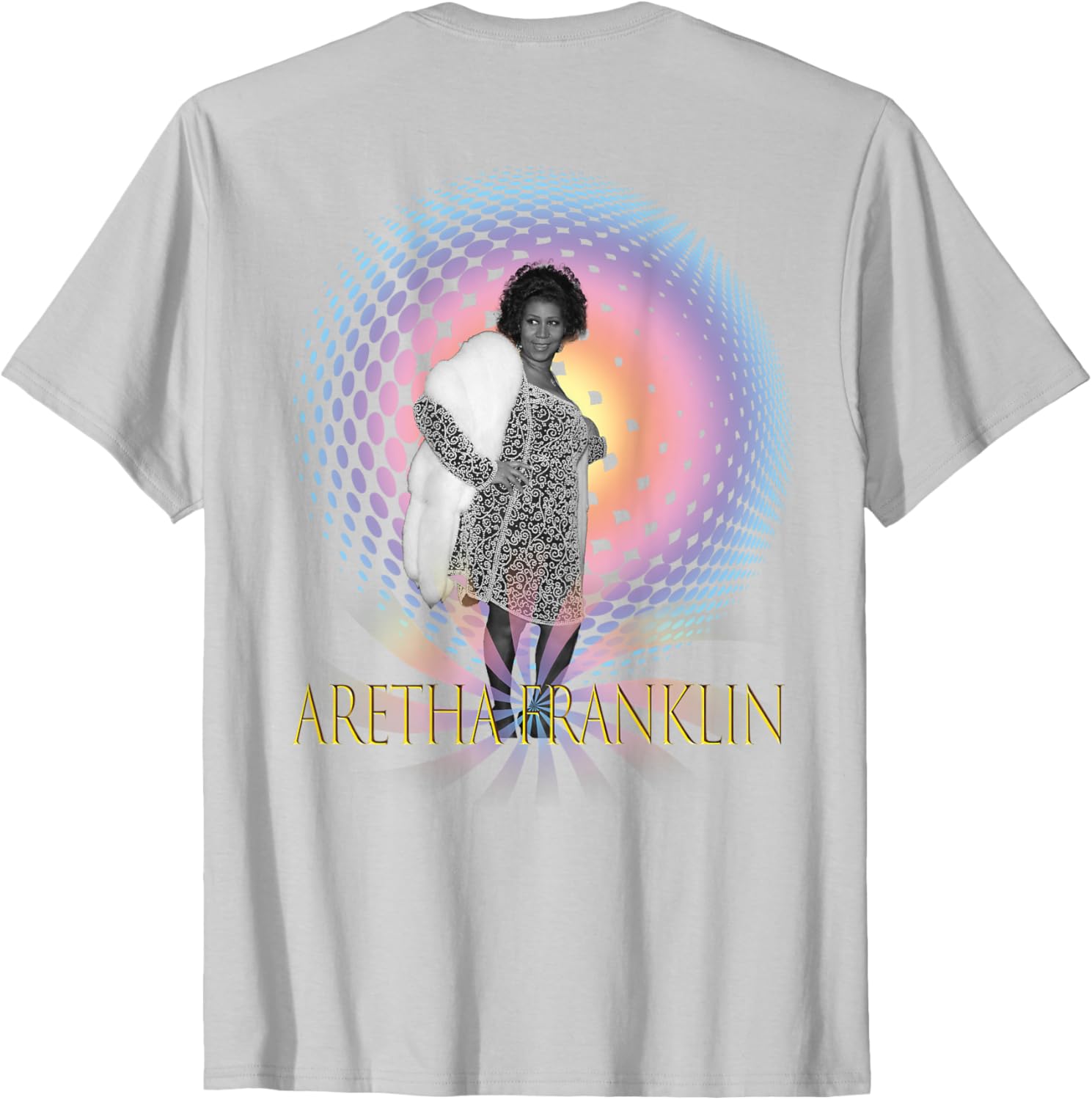Aretha Franklin Back Printed T-Shirt for Music Lovers and Fans - 1