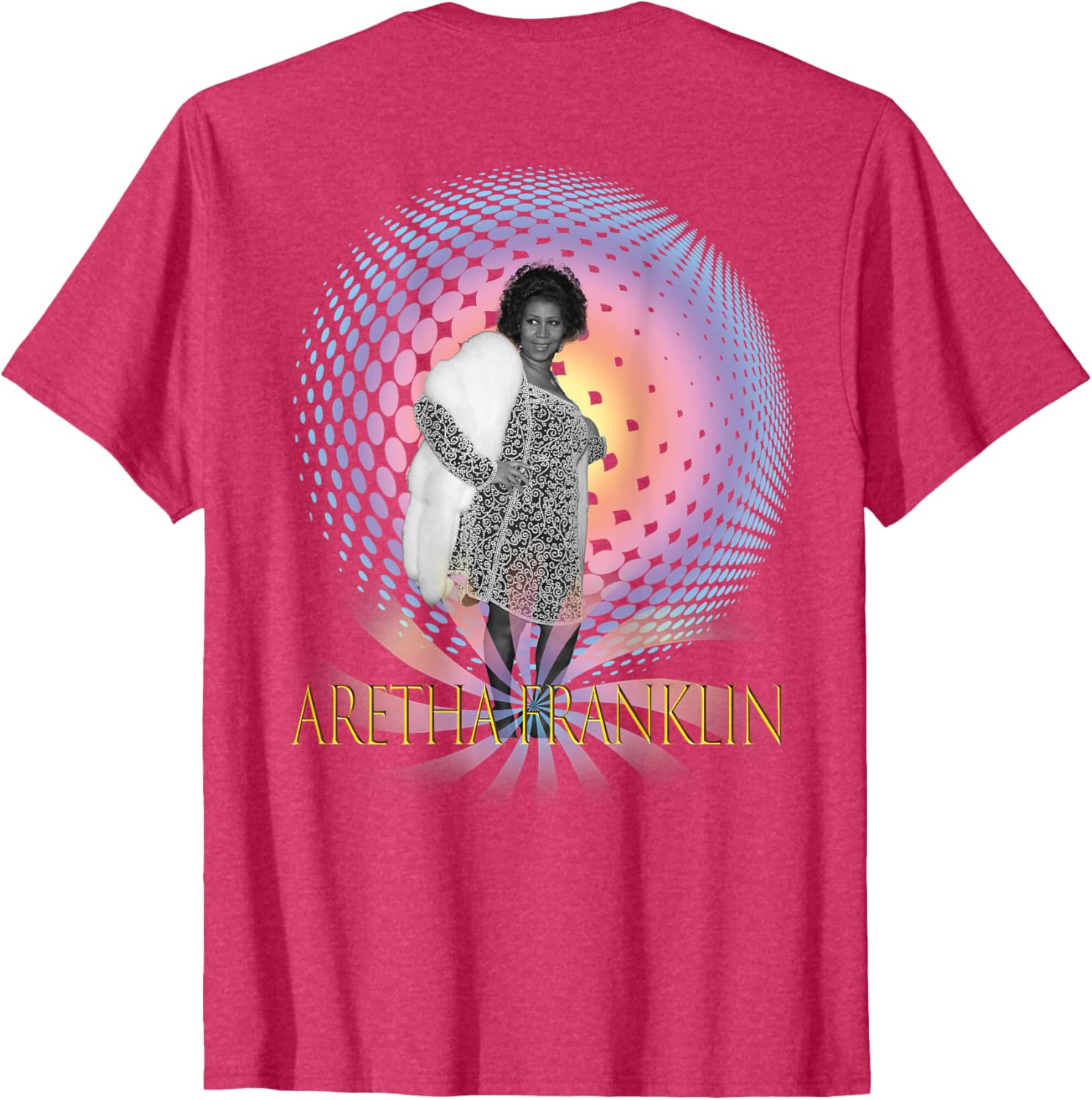 Aretha Franklin Back Printed T-Shirt for Music Lovers and Fans - 20