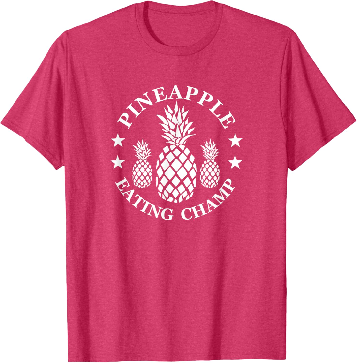 Tropical Pineapple Eating Champion T-Shirt for Fun Summer Style - 1