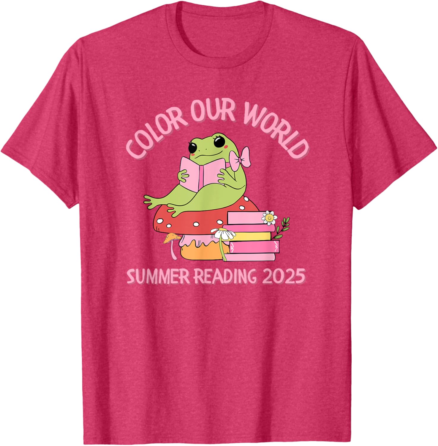 Color Our World Summer 2025 Frog T-Shirt for Kids - Fun Reading Program Apparel - 14