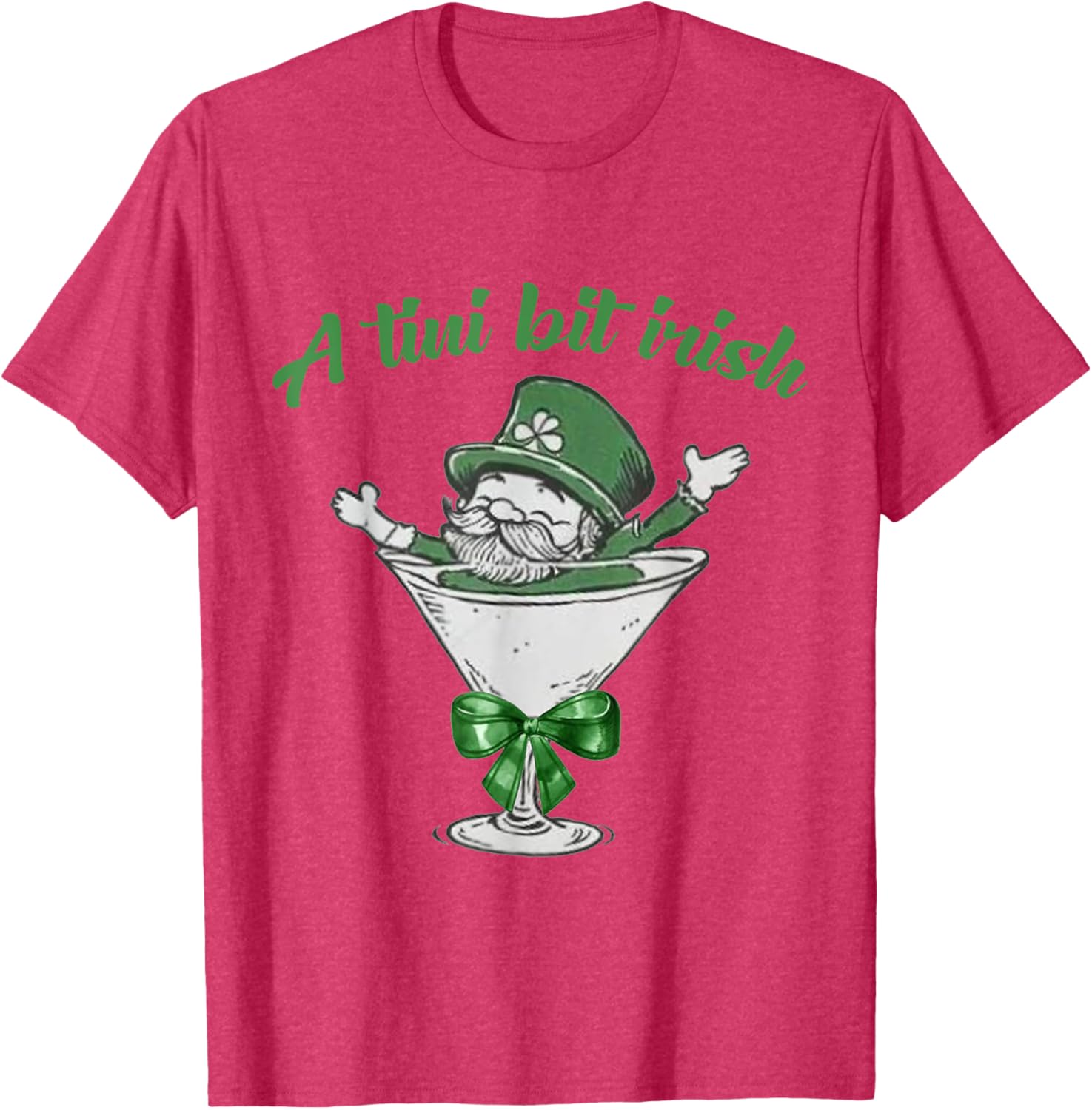 A Tini Bit Irish Leprechaun Martini St Patrick's Day T-Shirt - 21