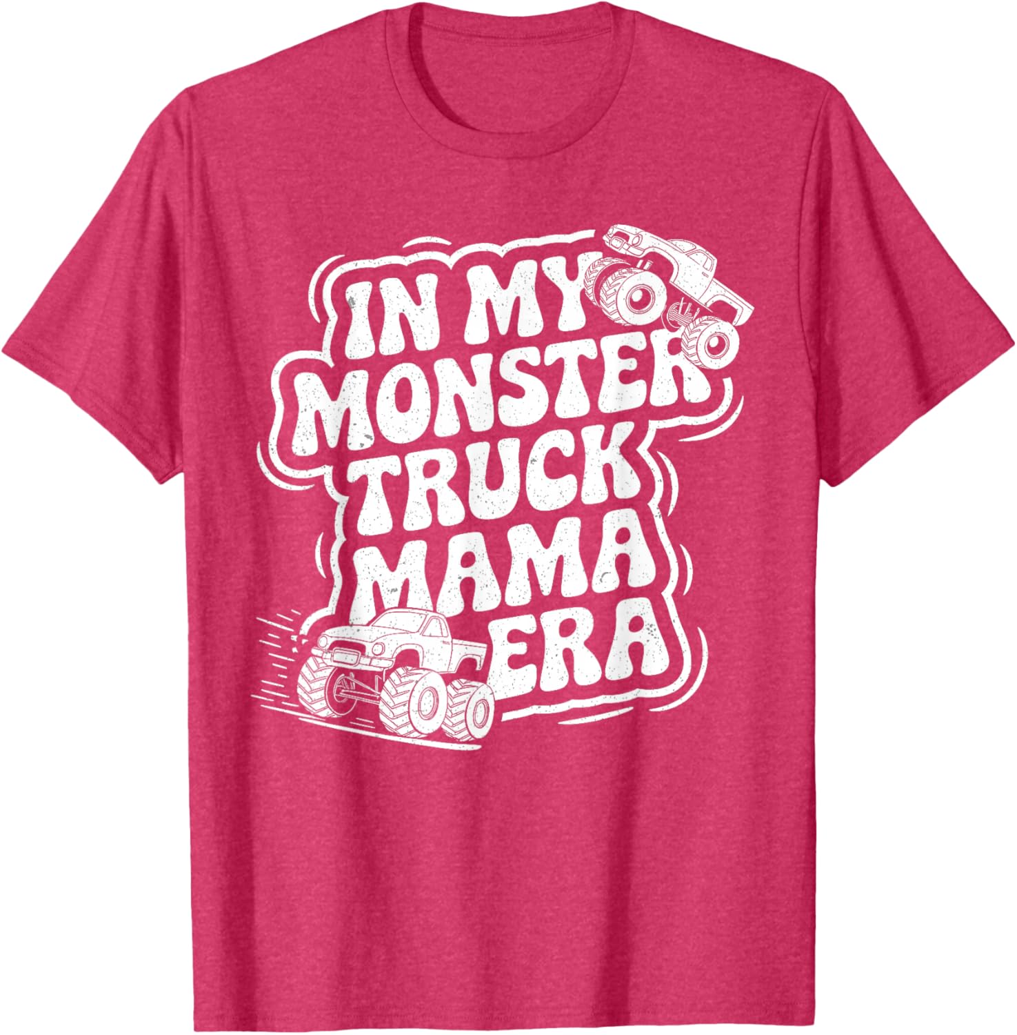 Groovy Monster Truck Mama Era T-Shirt for Fun Loving Moms on Mother's Day - 9