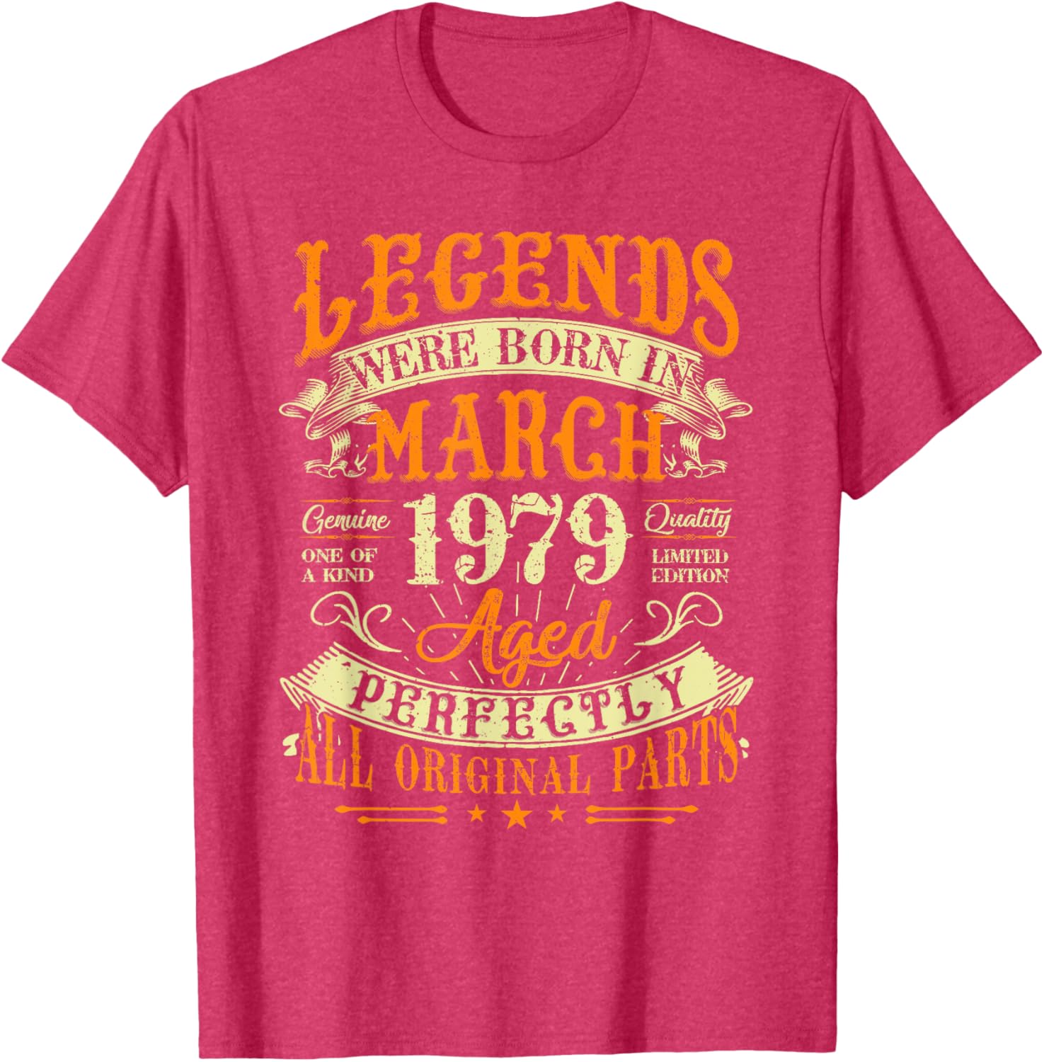 46th Birthday Gift T-Shirt for Legends Born in March 1979 - 10