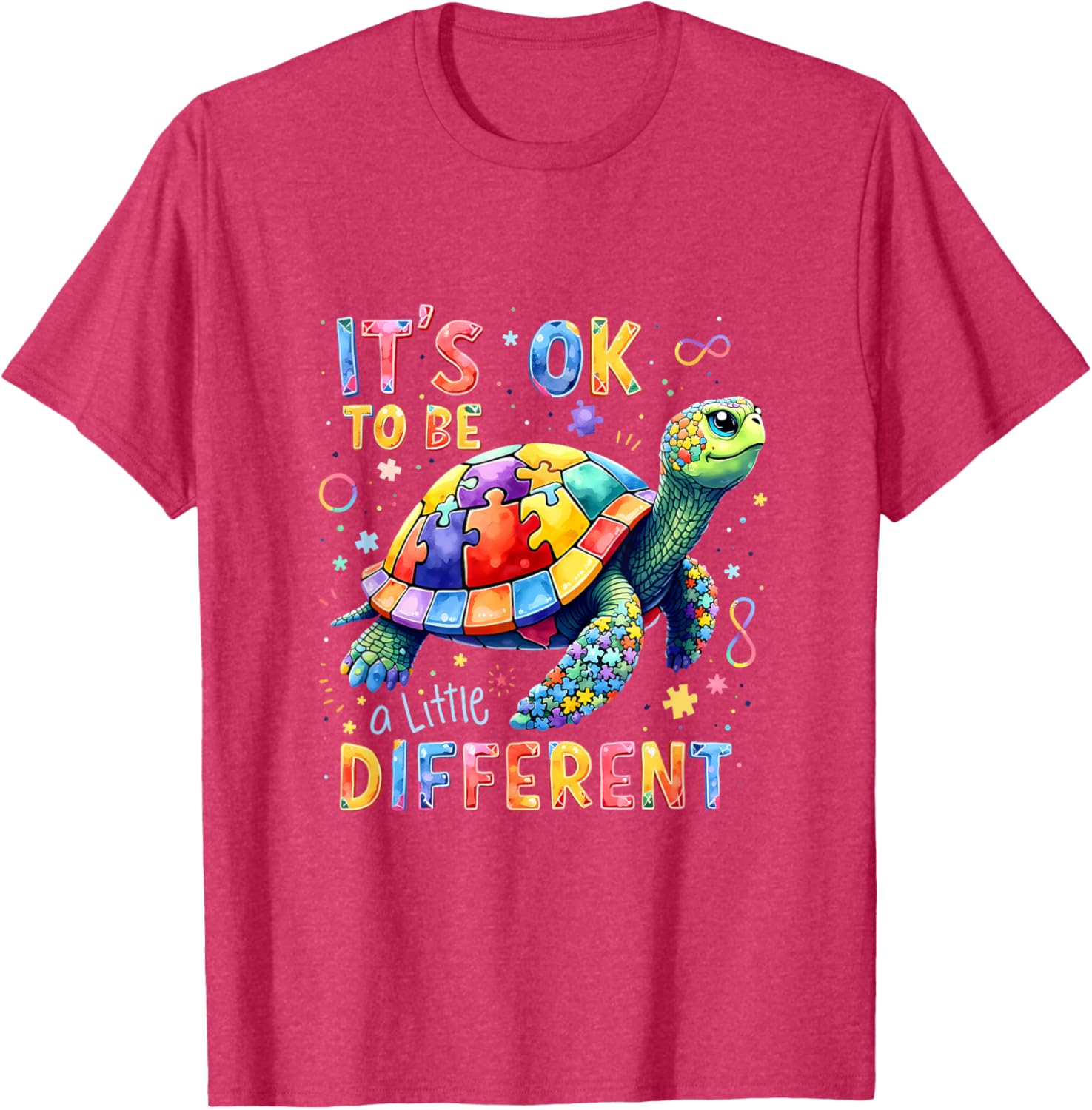 A Little Different Turtle Autism Awareness It's Ok To Be T-Shirt - 6