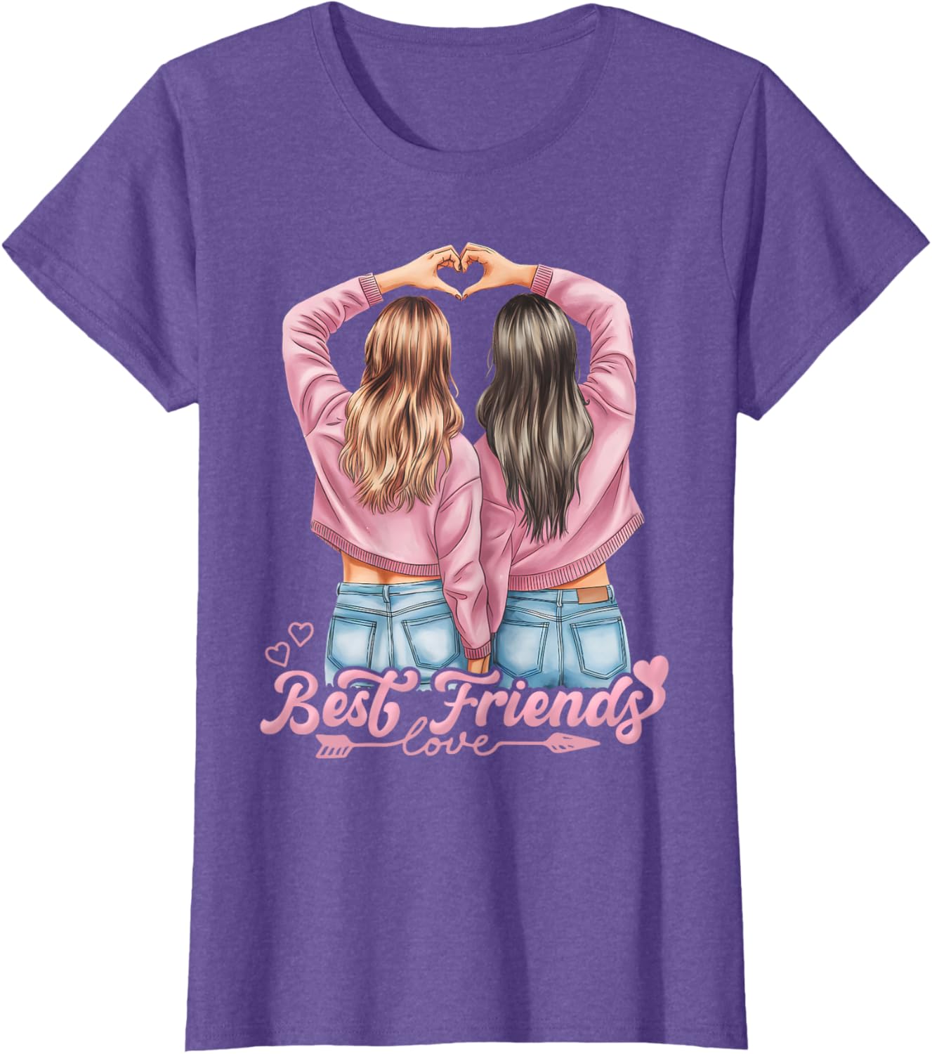 Best Friends Valentine's Day T-Shirt for Teenage Girls - Cute Friendship Tee - 8