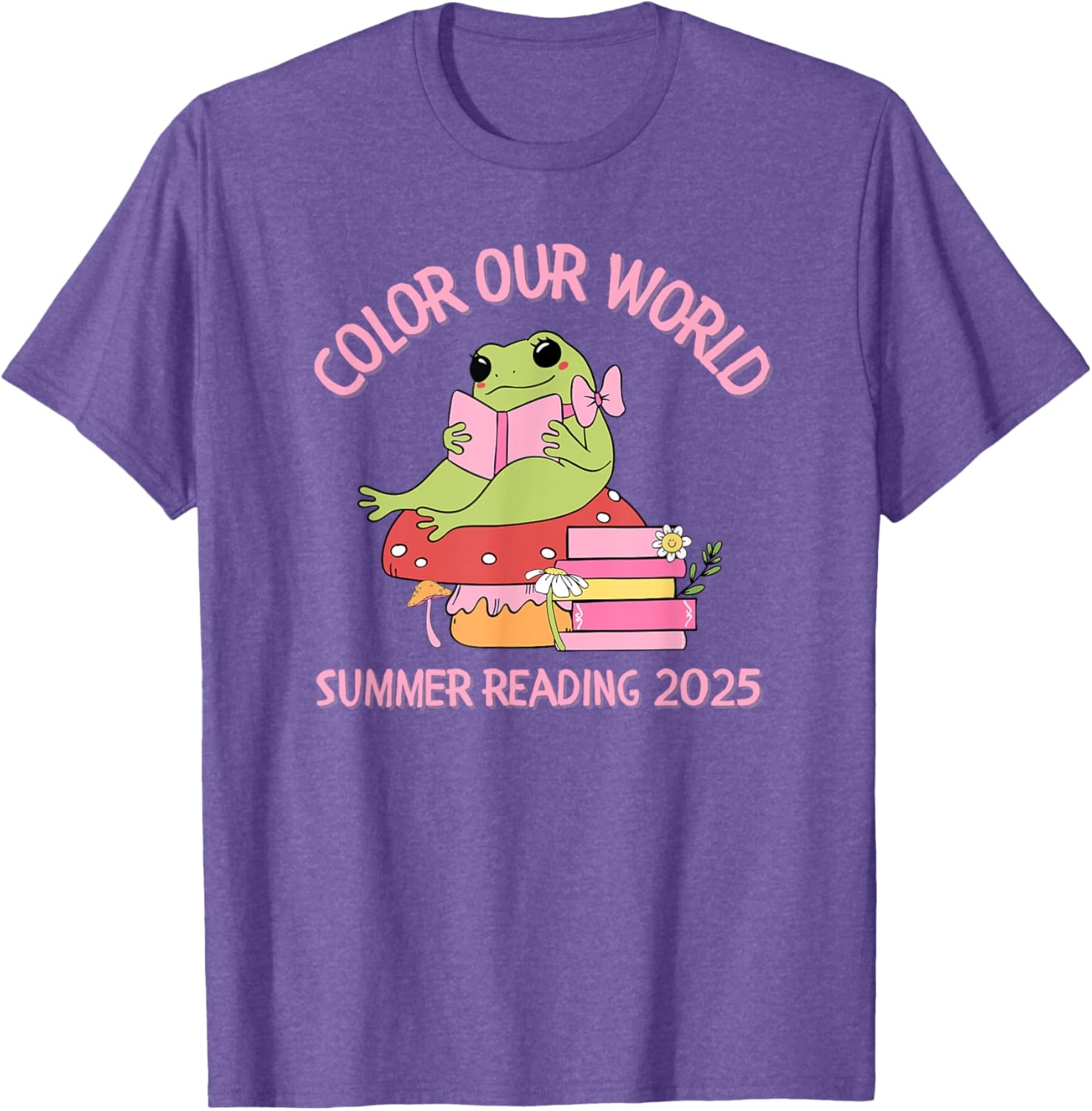 Color Our World Summer 2025 Frog T-Shirt for Kids - Fun Reading Program Apparel - 2