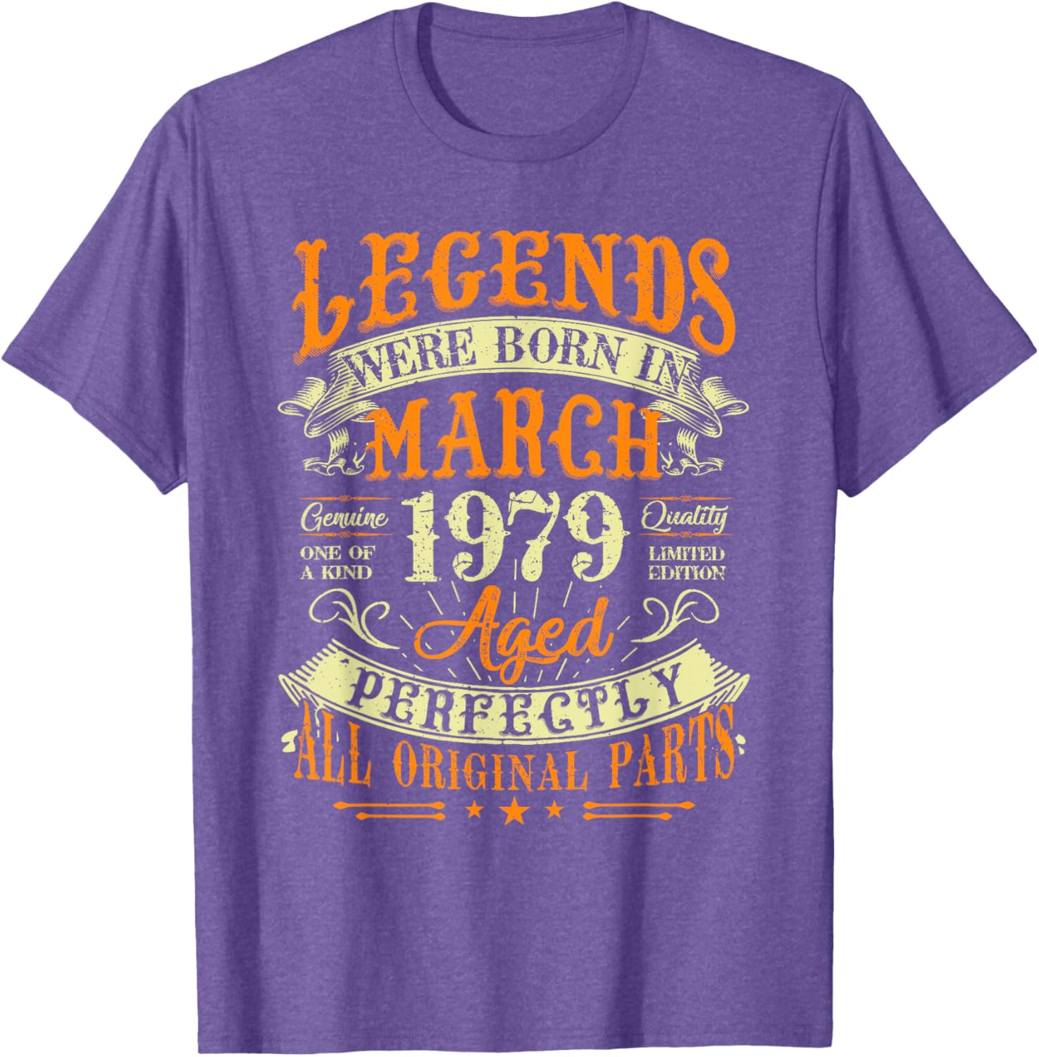 46th Birthday Gift T-Shirt for Legends Born in March 1979 - 9