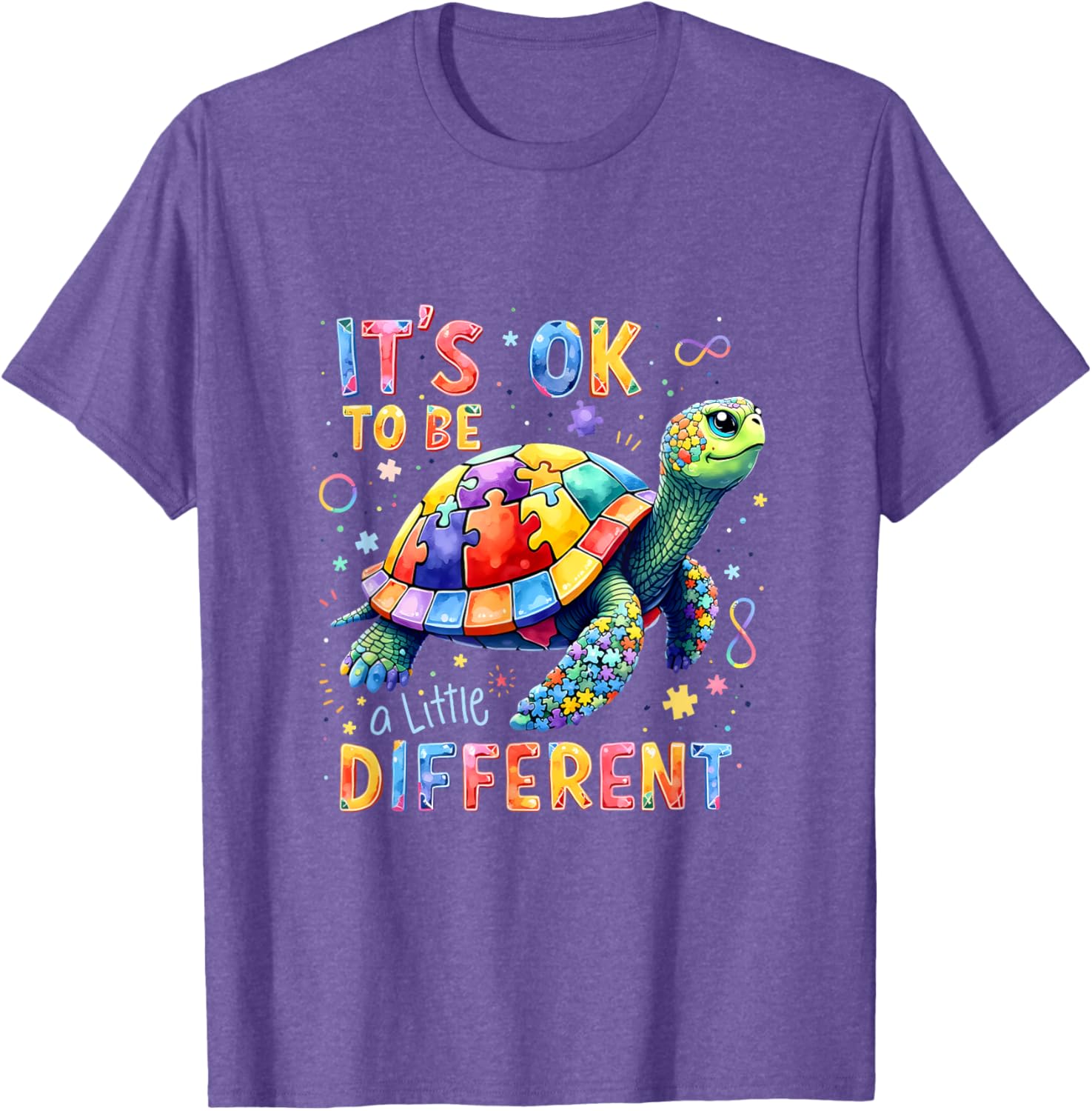 A Little Different Turtle Autism Awareness It's Ok To Be T-Shirt - 1