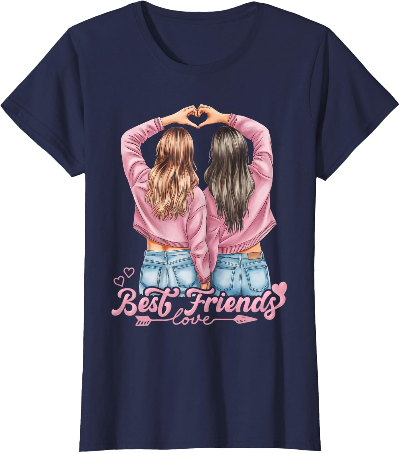 Best Friends Valentine's Day T-Shirt for Teenage Girls - Cute Friendship Tee - 11