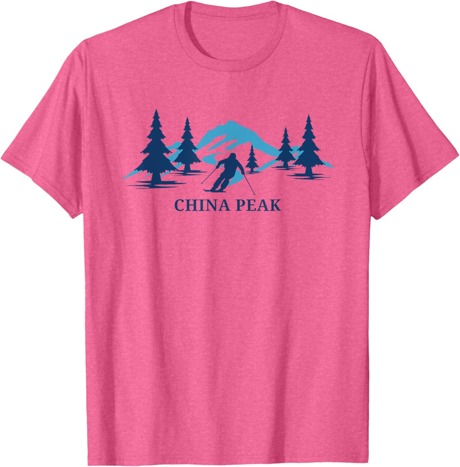 China Peak Ski Resort Skier T-Shirt for Passionate Ski Lovers - 3