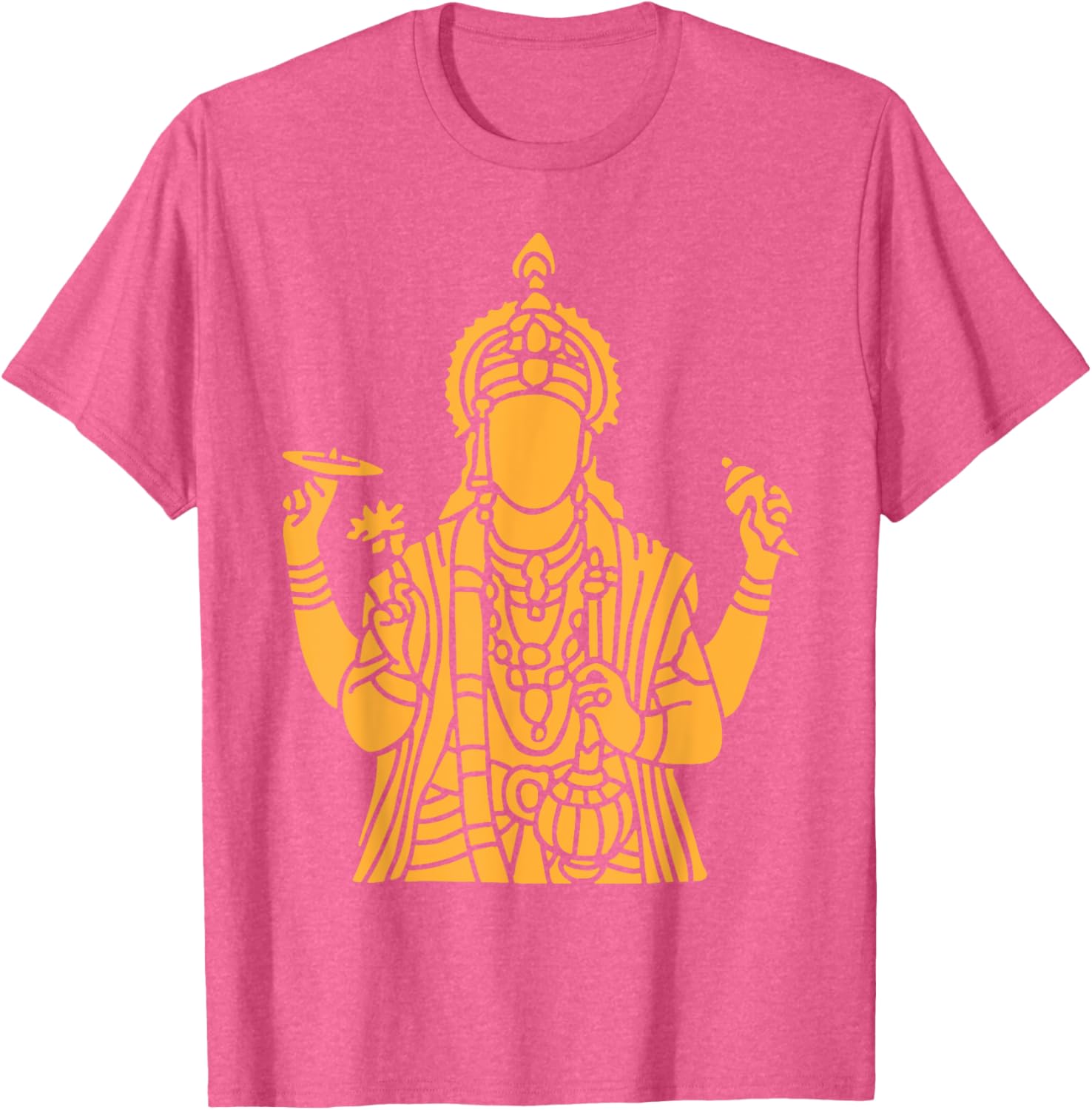 Vishnu Narayana Silhouette T-Shirt for Divine Pooja and Spiritual Wear - 12