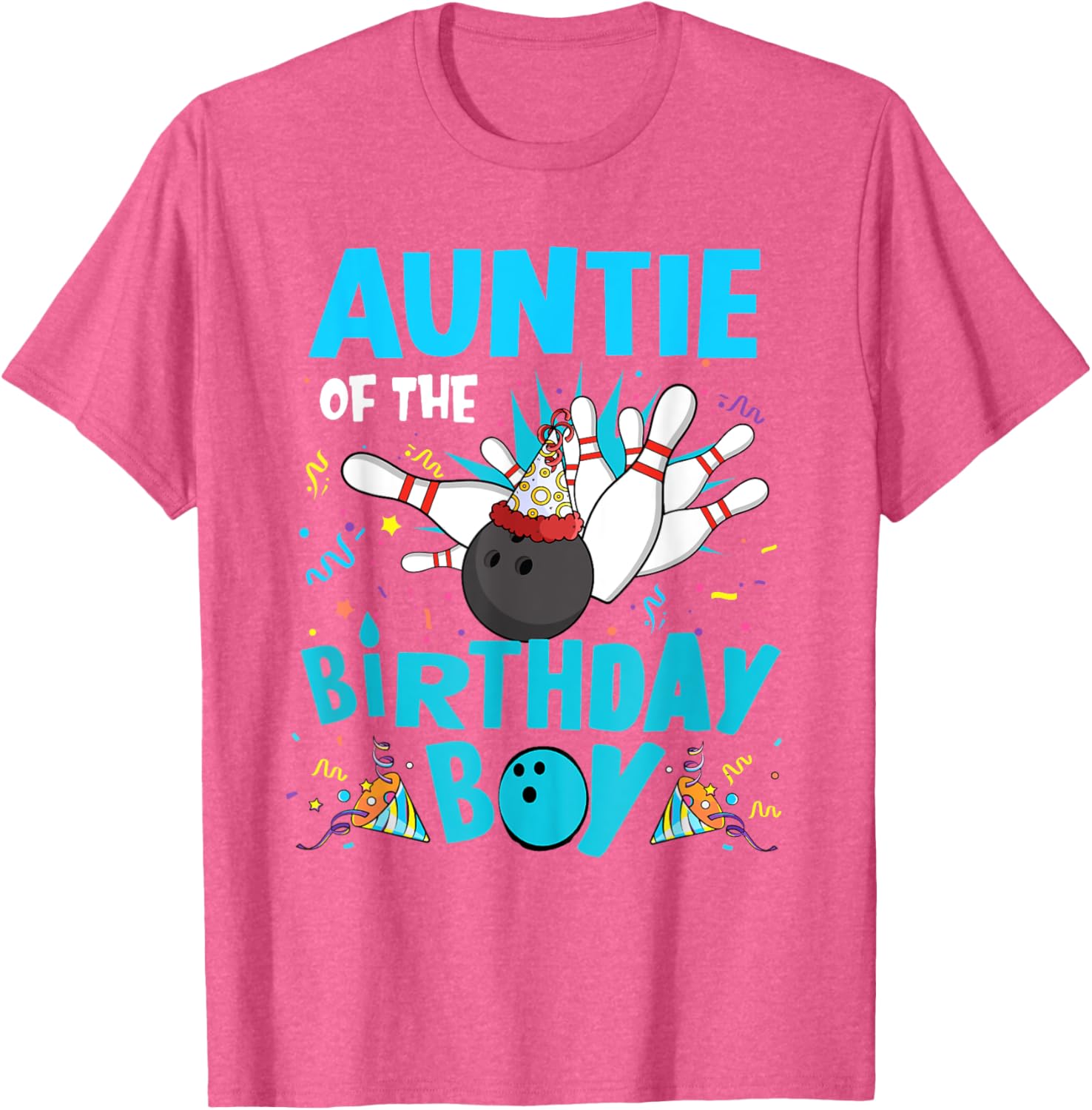 Auntie of the Birthday Boy Bowling T-Shirt for Family Fun Matching Outfits - 15