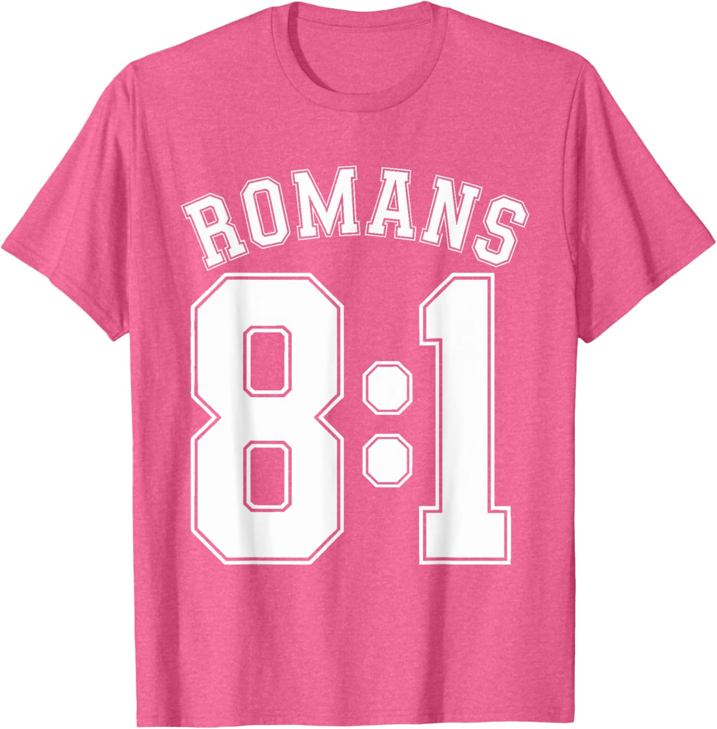 Romans 8:1 Sports Jersey T-Shirt for Christian Motivation and Faith - 1