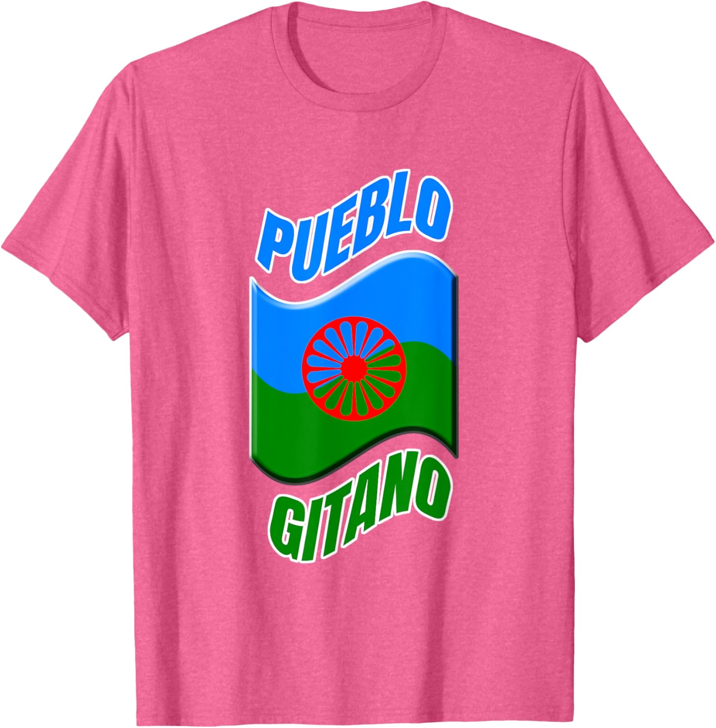 Colorful Gitana Flag T-Shirt with Uplifting Message for Happy Vibes - 2