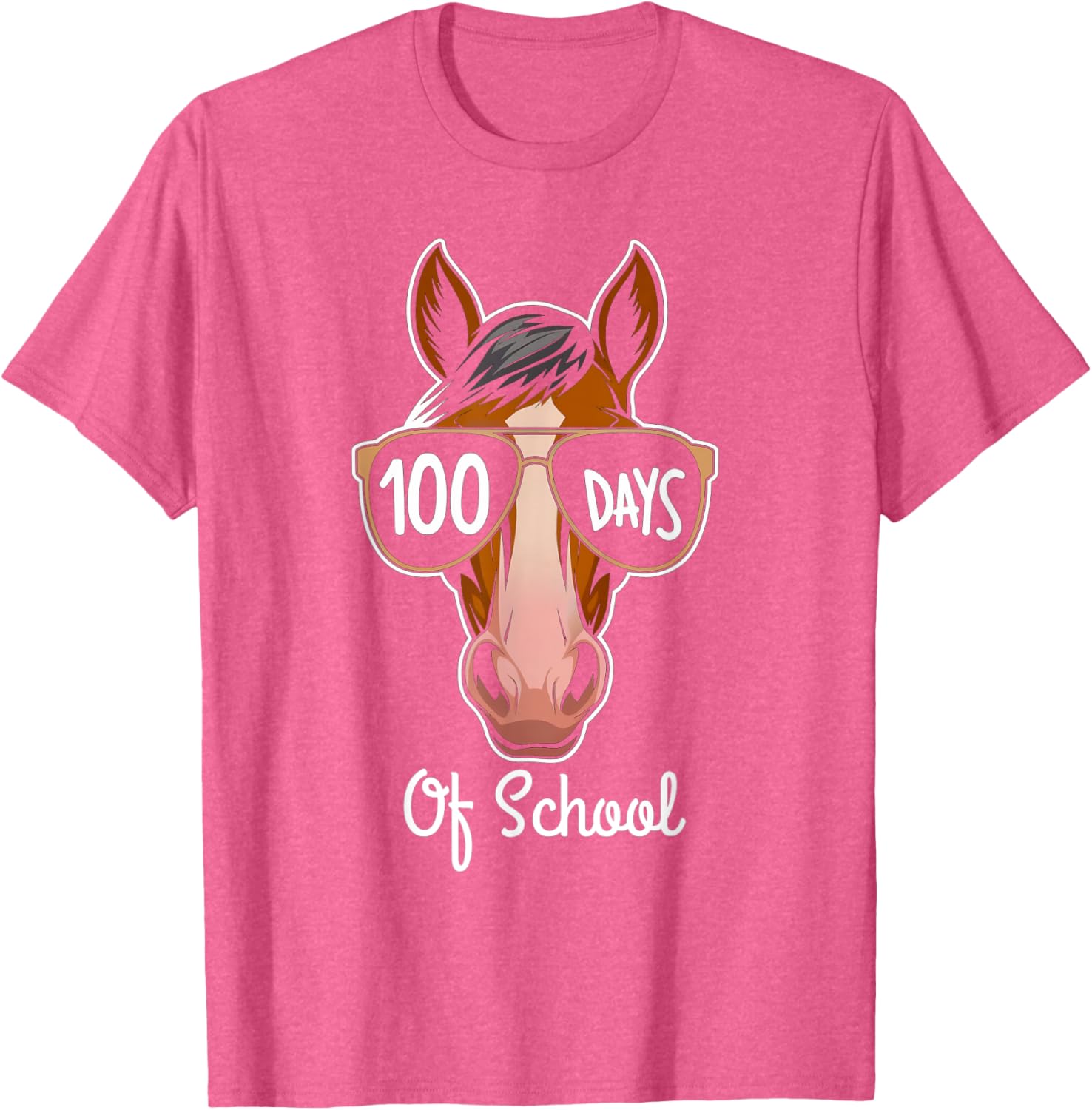 100th Day of School Cool Horse T-Shirt for Kids 100 Days Smarter - 7