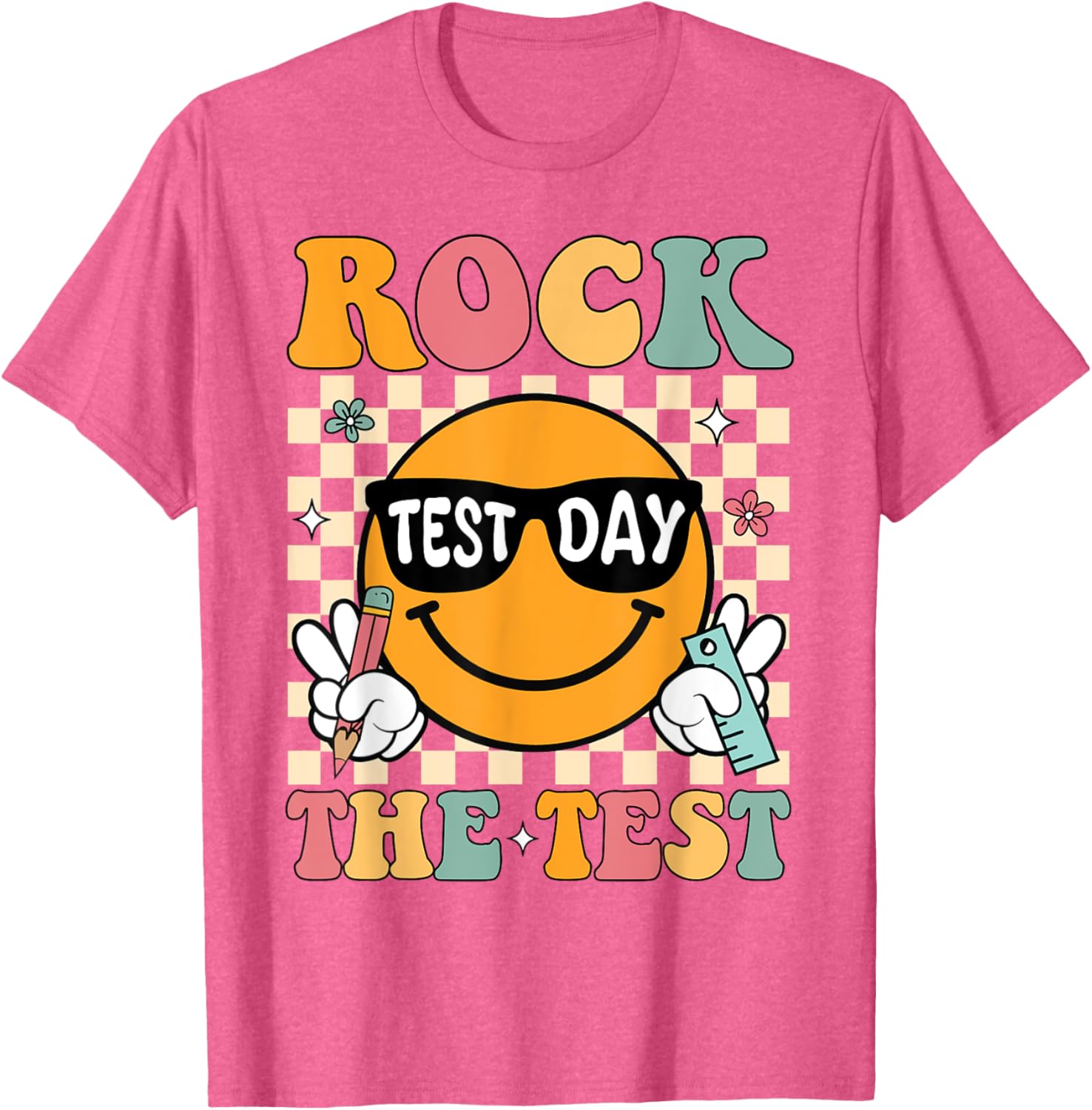 Test Day Rock The Test Teacher T-Shirt Motivational Gift for Educators - 5