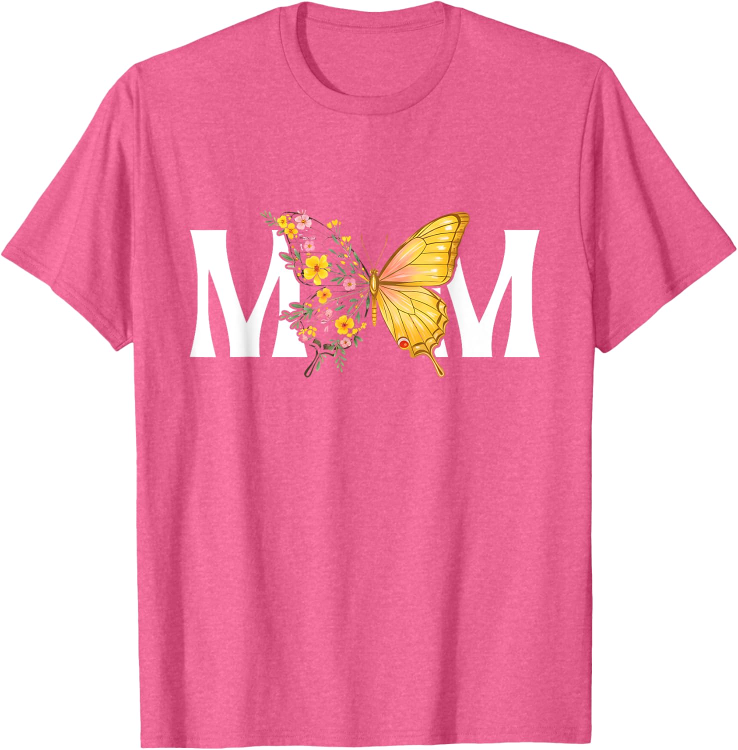 Cute Mother's Day Butterfly MOM Flower T-Shirt for Moms and Gifts - 9