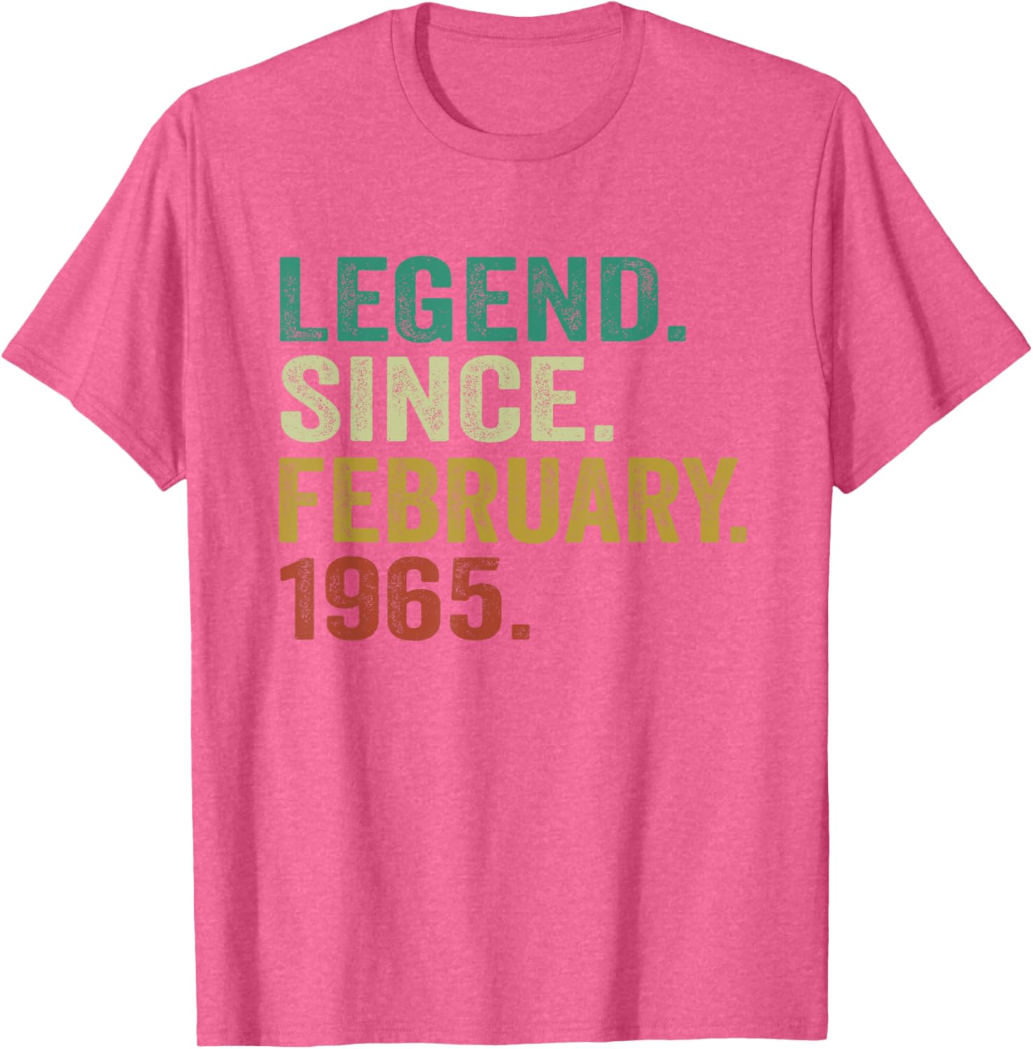 60th Birthday T-Shirt for Men and Women - Legend Since February 1965 - 6