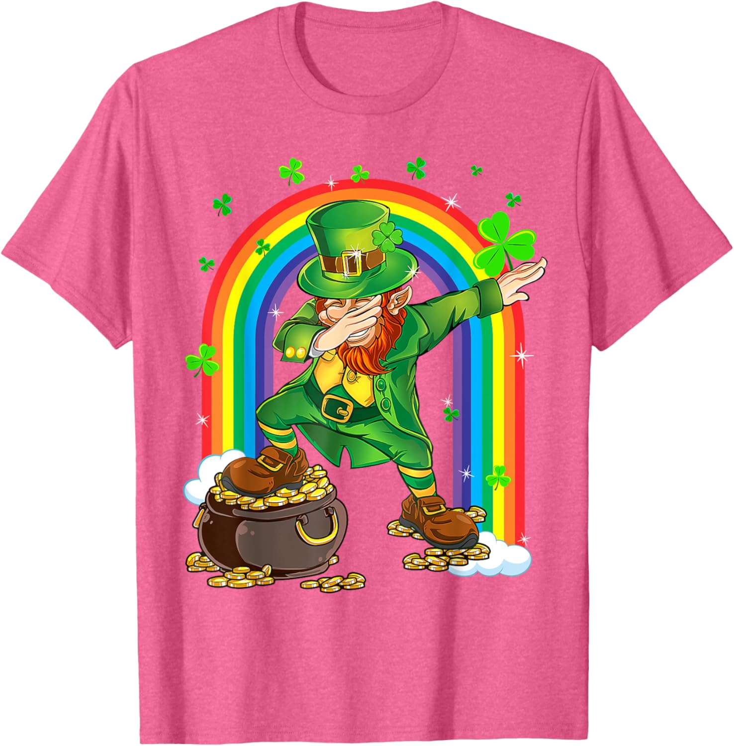 Cool 2025 St Patrick's Day Dabbing Leprechaun T-Shirt for Kids and Adults - 23