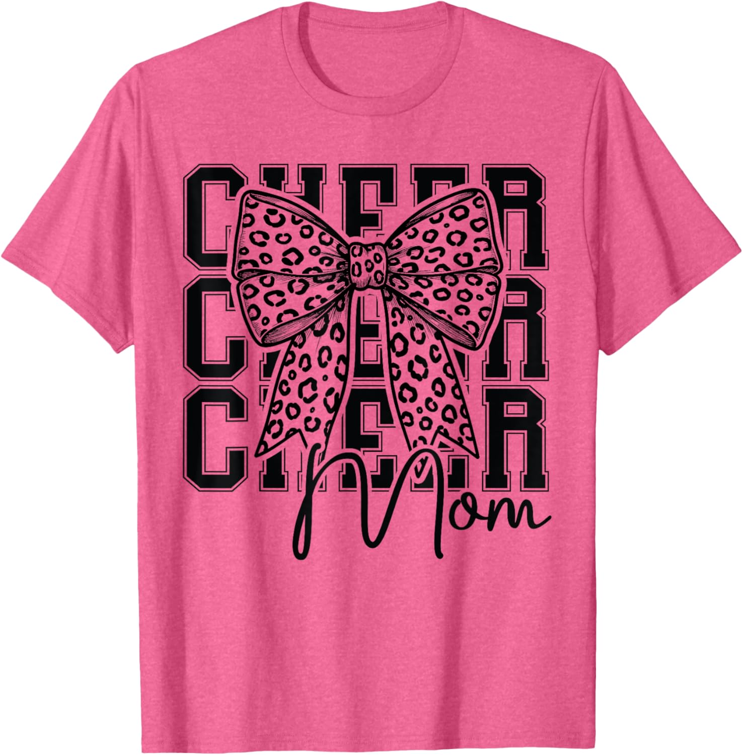 Cheer Mom Cheerleader T-Shirt for Biggest Fan Mother's Day Gift - 1