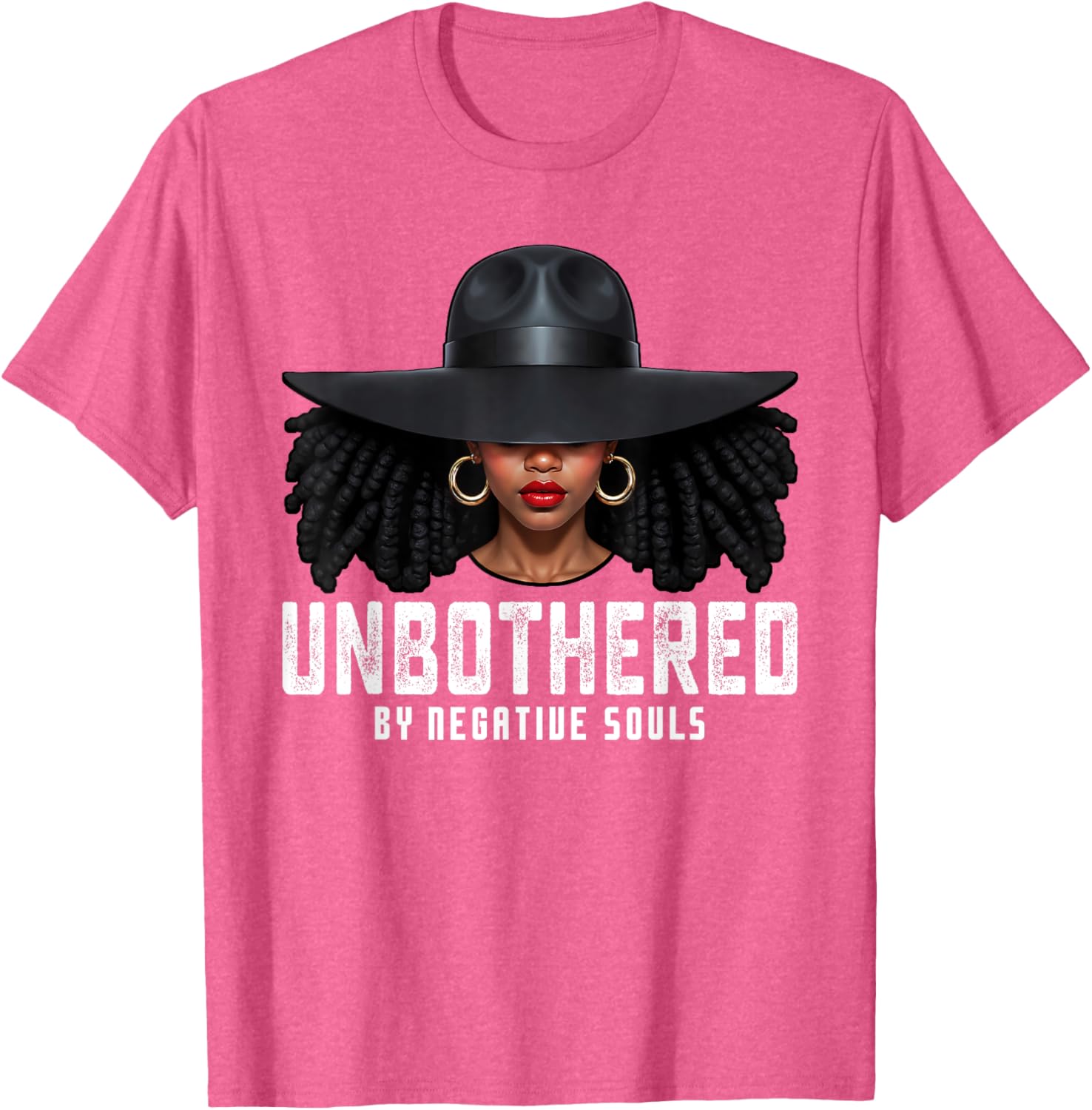 Unbothered Sassy Black Queen T-Shirt for African American Women and Girls - 26