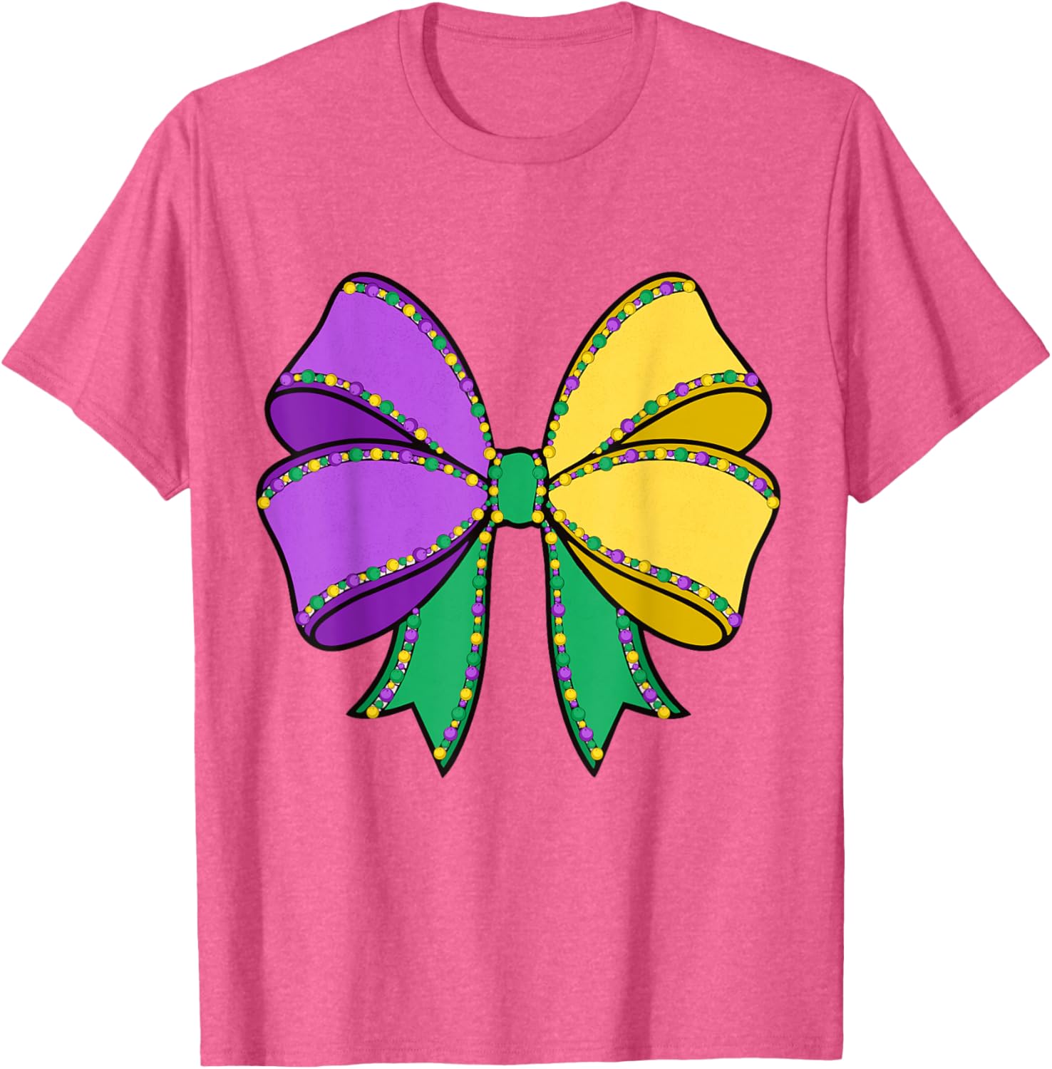 Coquette Bow Mardi Gras T-Shirt for New Orleans Carnival Festivities - 18