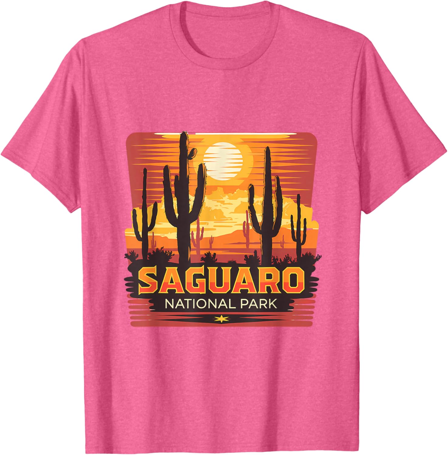 Saguaro National Park Desert Sun Scene T-Shirt for Nature Lovers - 14