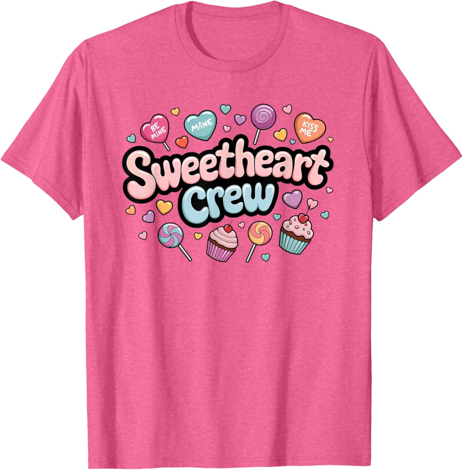 Sweetheart Crew Pastel Candy Cupcake T-Shirt for Fun and Fashion Lovers - 7