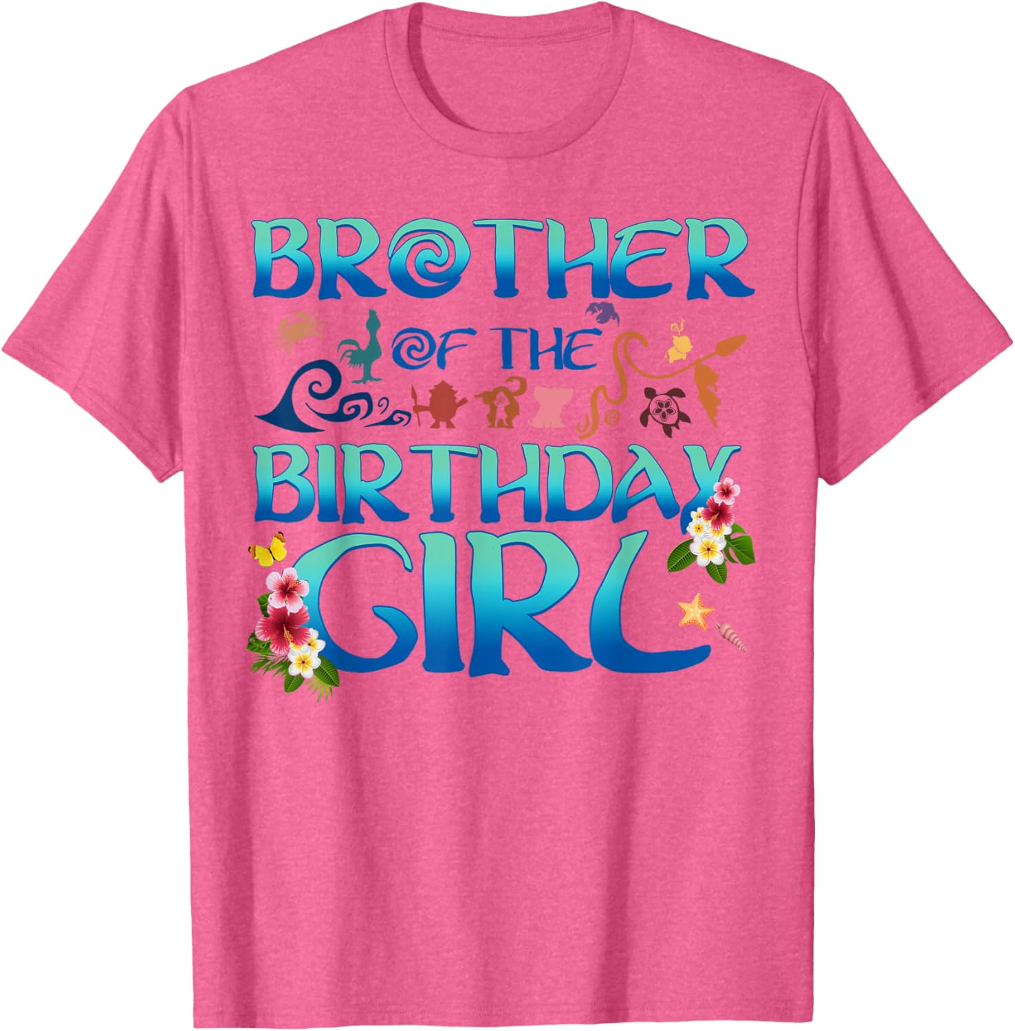 Brother of the Birthday Girl Cute Oceania Adventure Family T-Shirt - 5