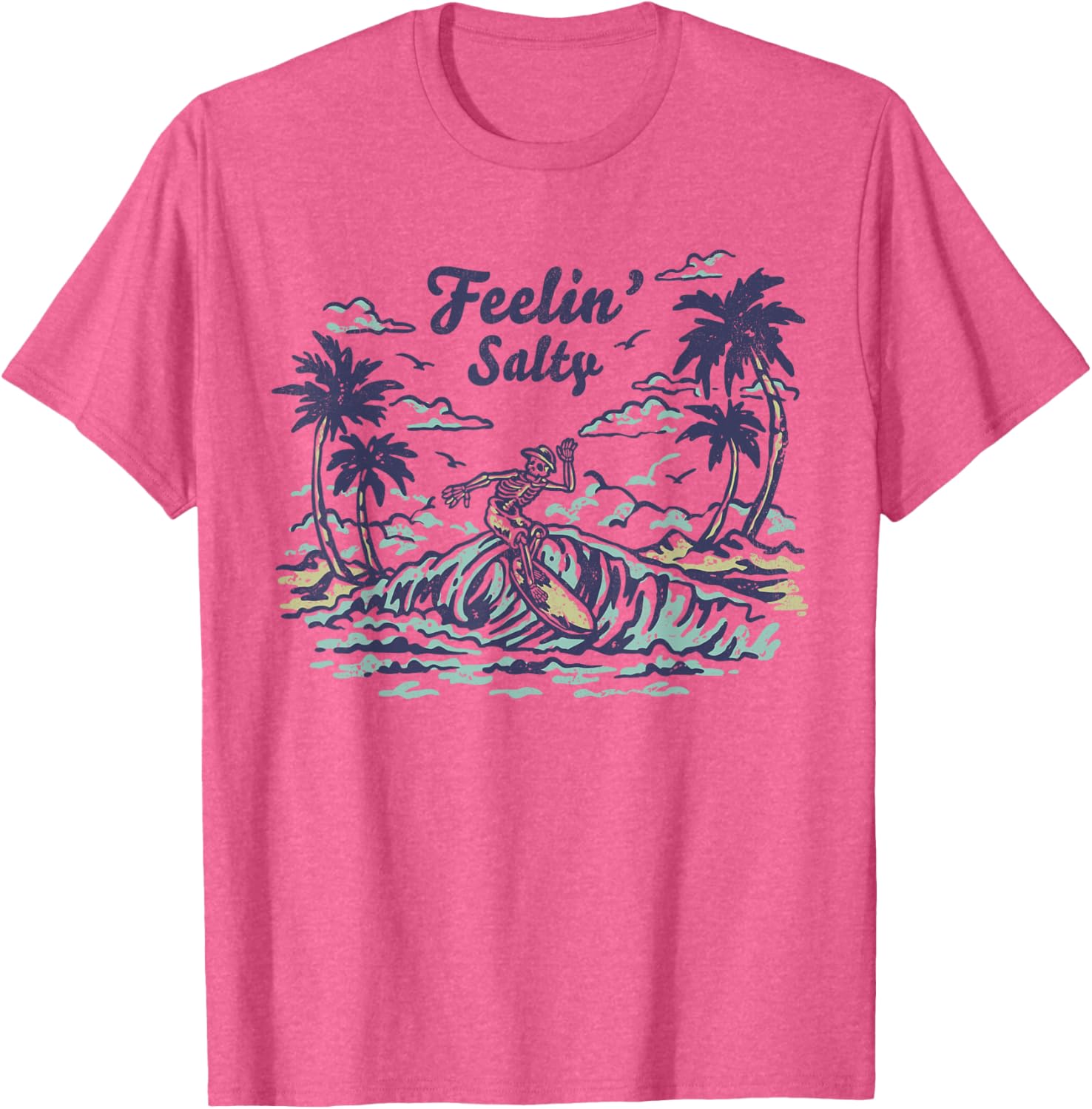 Vintage Wave Retro T-Shirt Feelin' Salty Summer Beach for Men & Women - 9