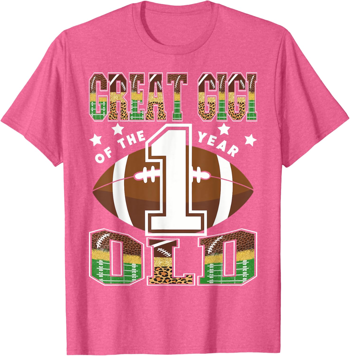 Celebrate Your Little Star with the Great Gigi 1st Birthday Football T-Shirt - 6