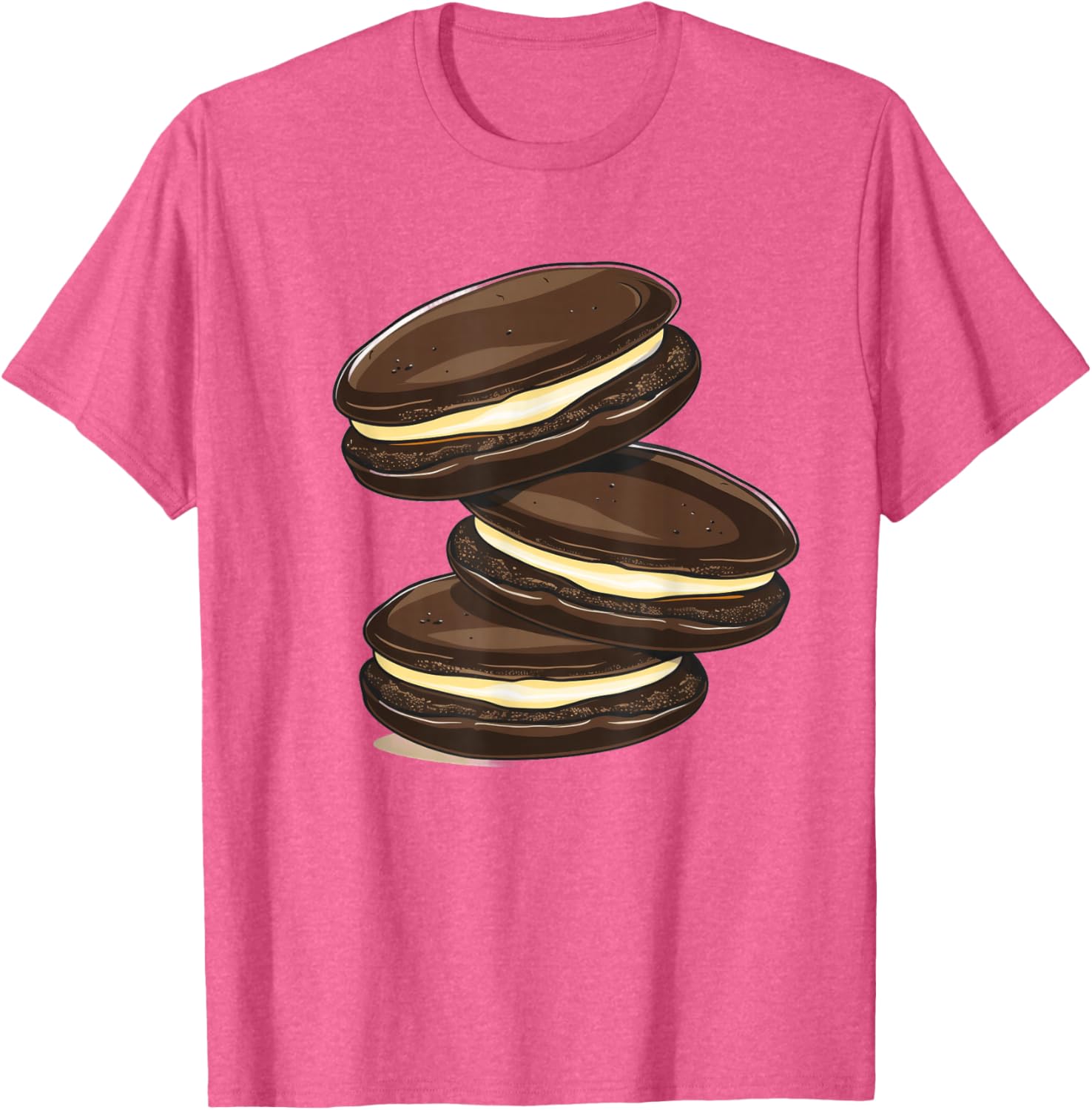 Bold Outline Whoopie Pies T-Shirt for Fun Food Lovers Clothing - 15
