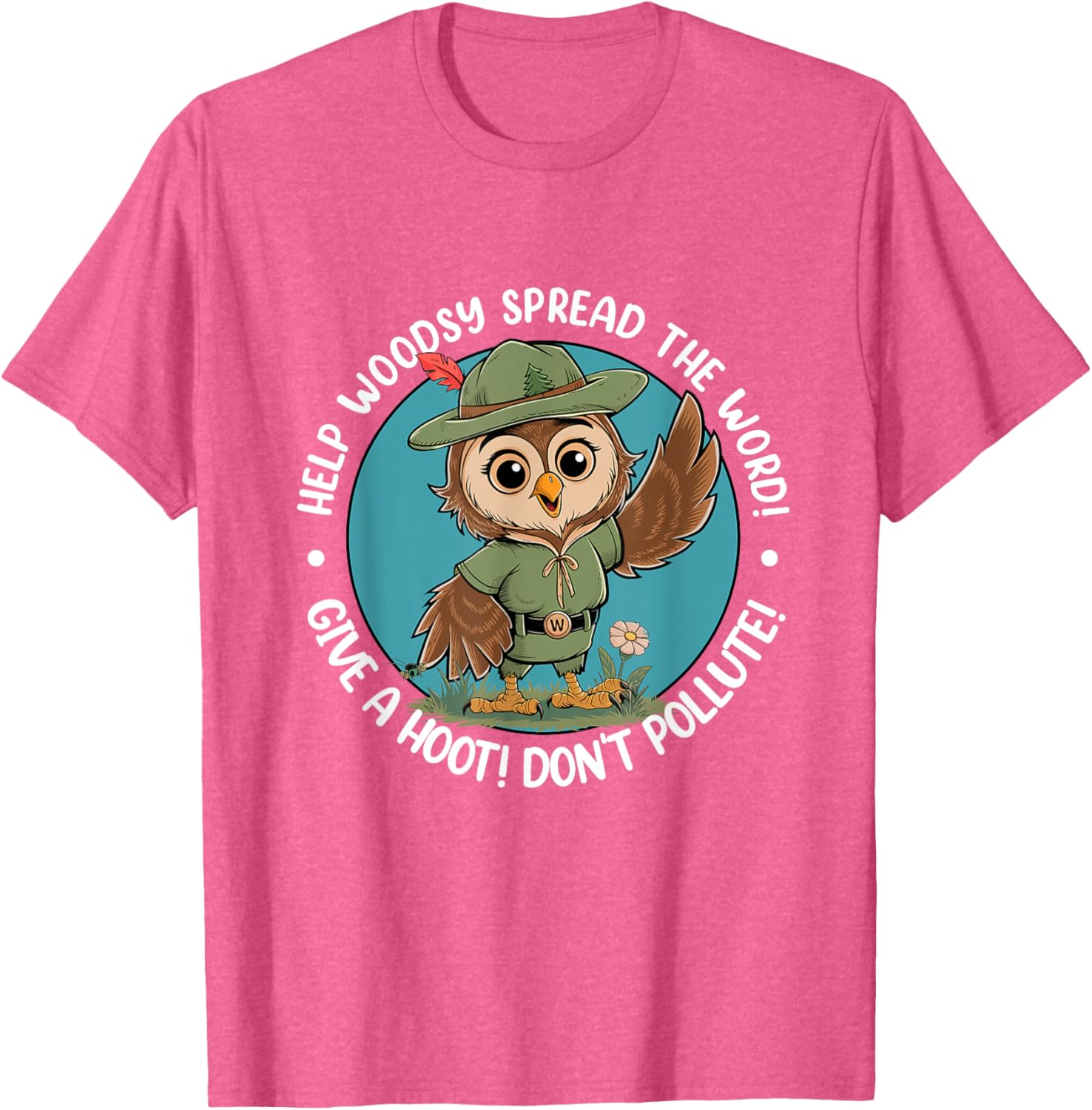 Woodsy Owl Give A Hoot Don't Pollute Vintage Retro T-Shirt for Nature Lovers - 4