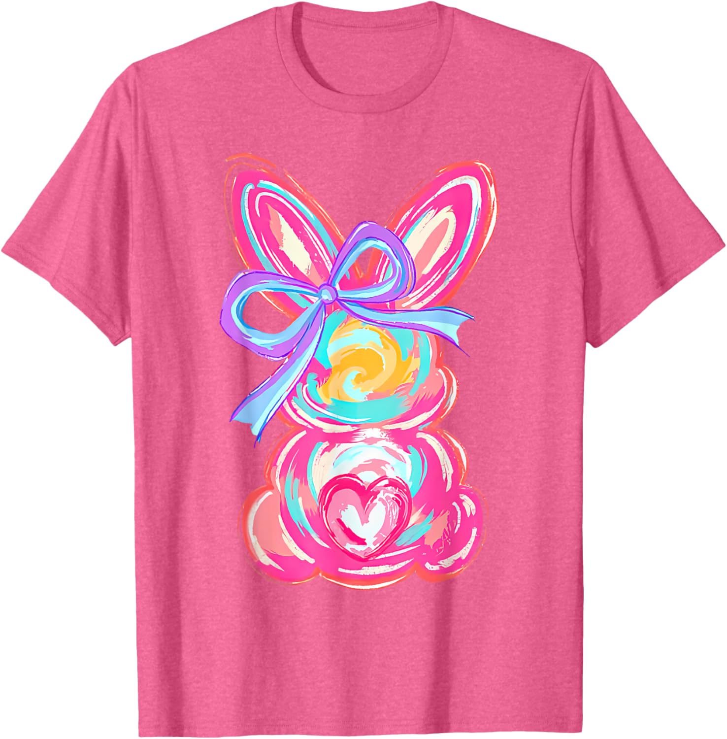 Coquette Bow Bunny Easter Shirt for Women and Girls Fun T-Shirt - 18