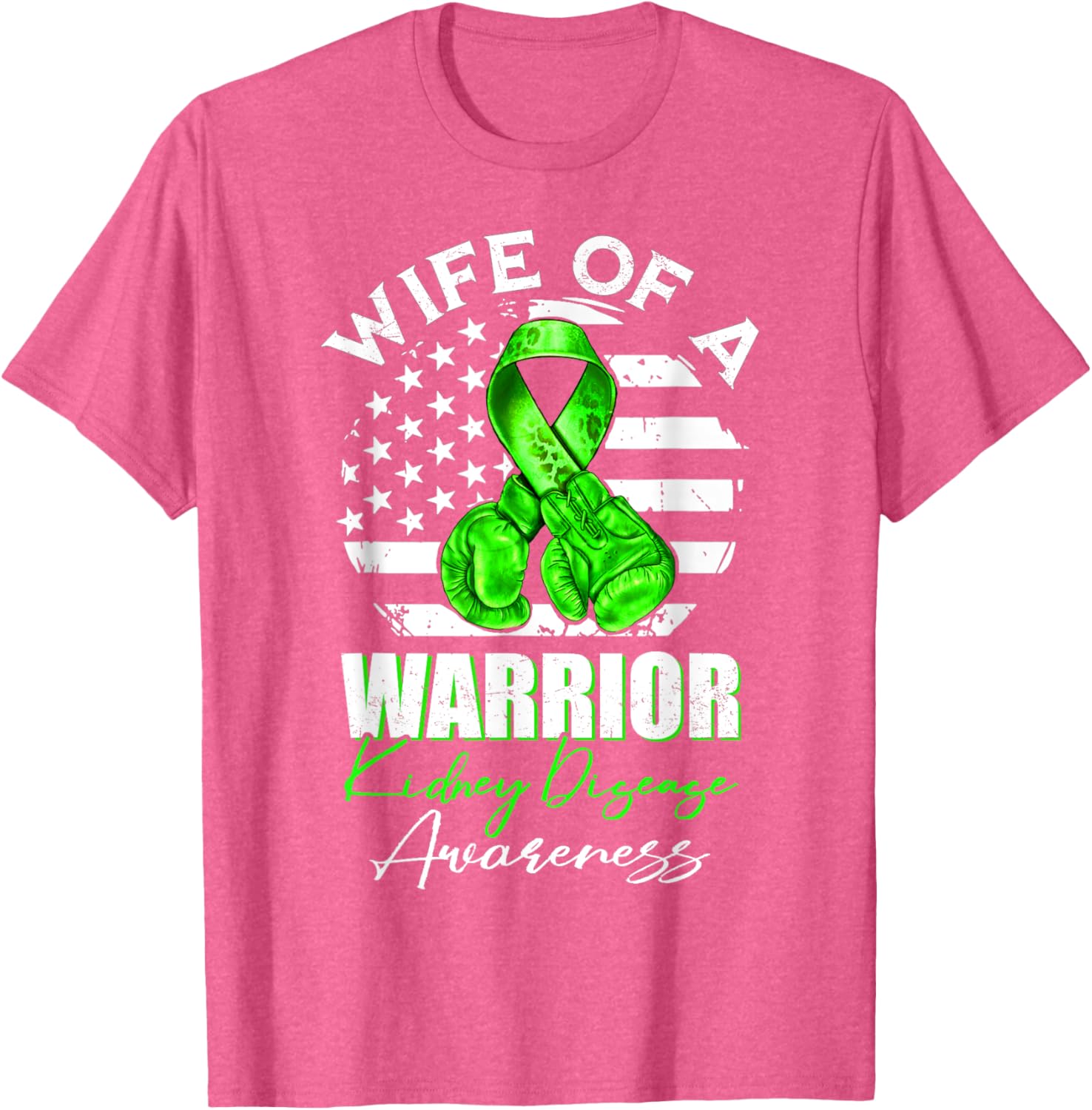 Wife of a Warrior Kidney Disease Awareness T-Shirt for Supportive Spouses - 3