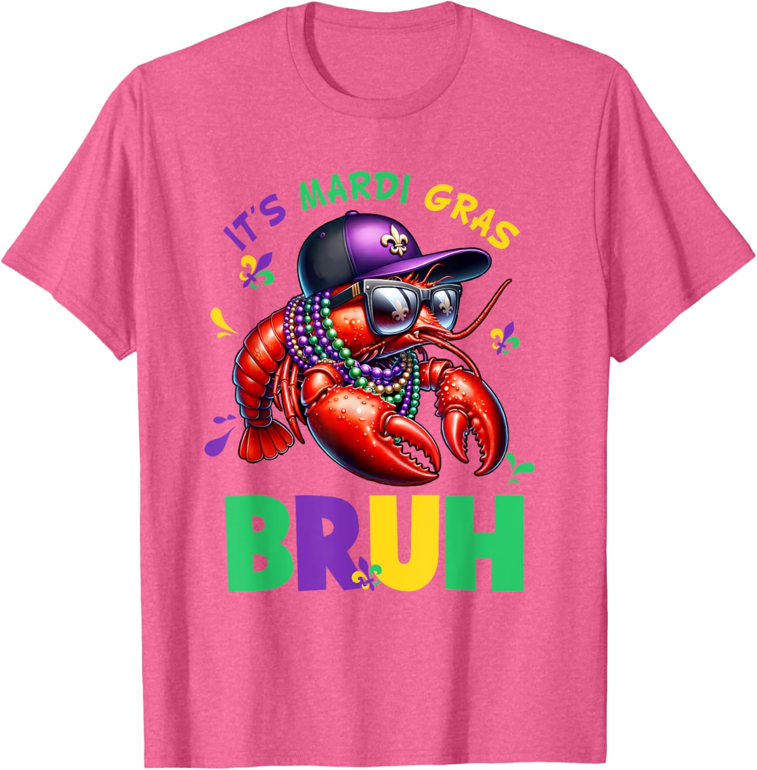 Cute Bruh Mardi Gras Crawfish T-Shirt for Kids - Fun Festival Fashion - 12
