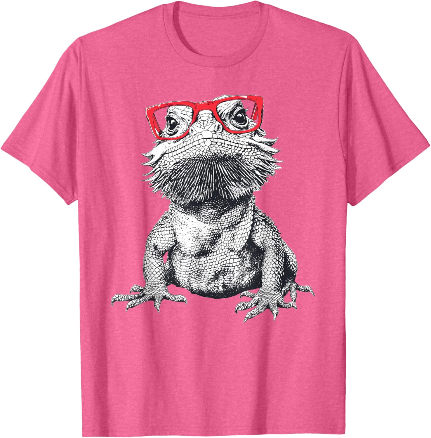 Cool Bearded Dragon Nerdy Glasses T-Shirt for Fun Animal Lovers - 10