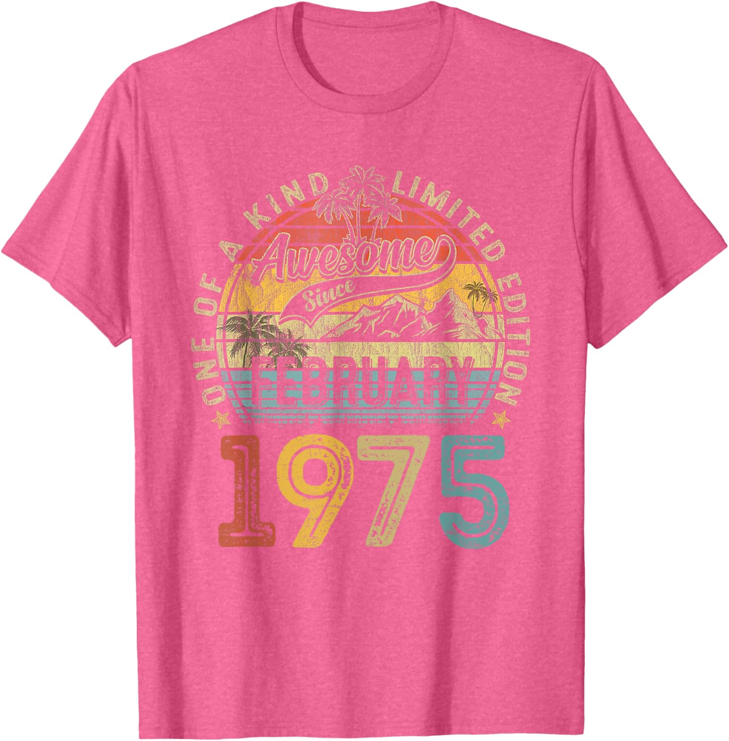 Funny Vintage 50th Birthday T-Shirt for Women - February 1975 Design - 16