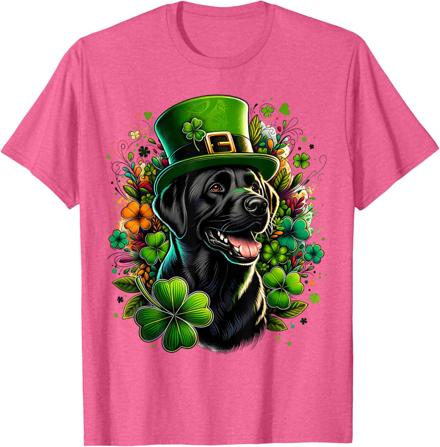 Black Labrador Retriever St Patricks Day T-Shirt for Family Fun - 2