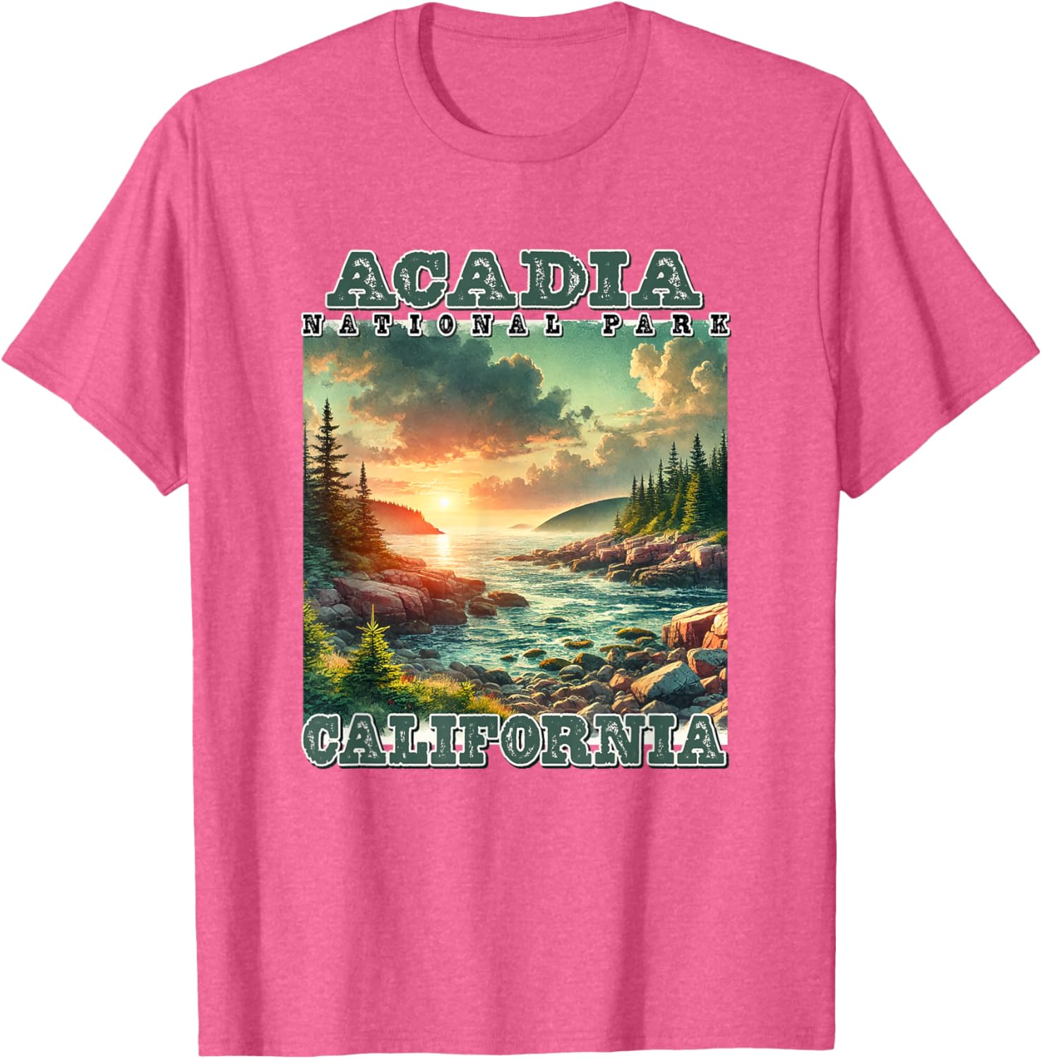 Vintage Retro Acadia National Park Camping T-Shirt for Outdoor Lovers - 4