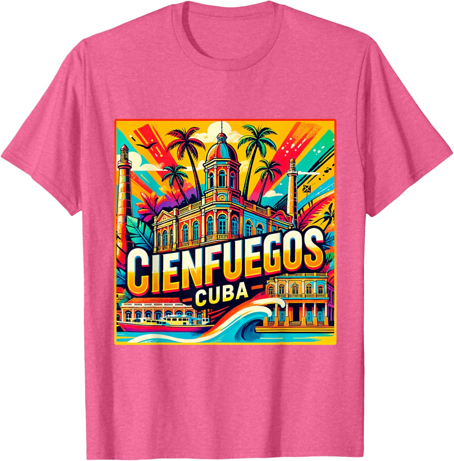 Cienfuegos Cuba Vintage Retro T-Shirt for Family Trips and Adventures - 12