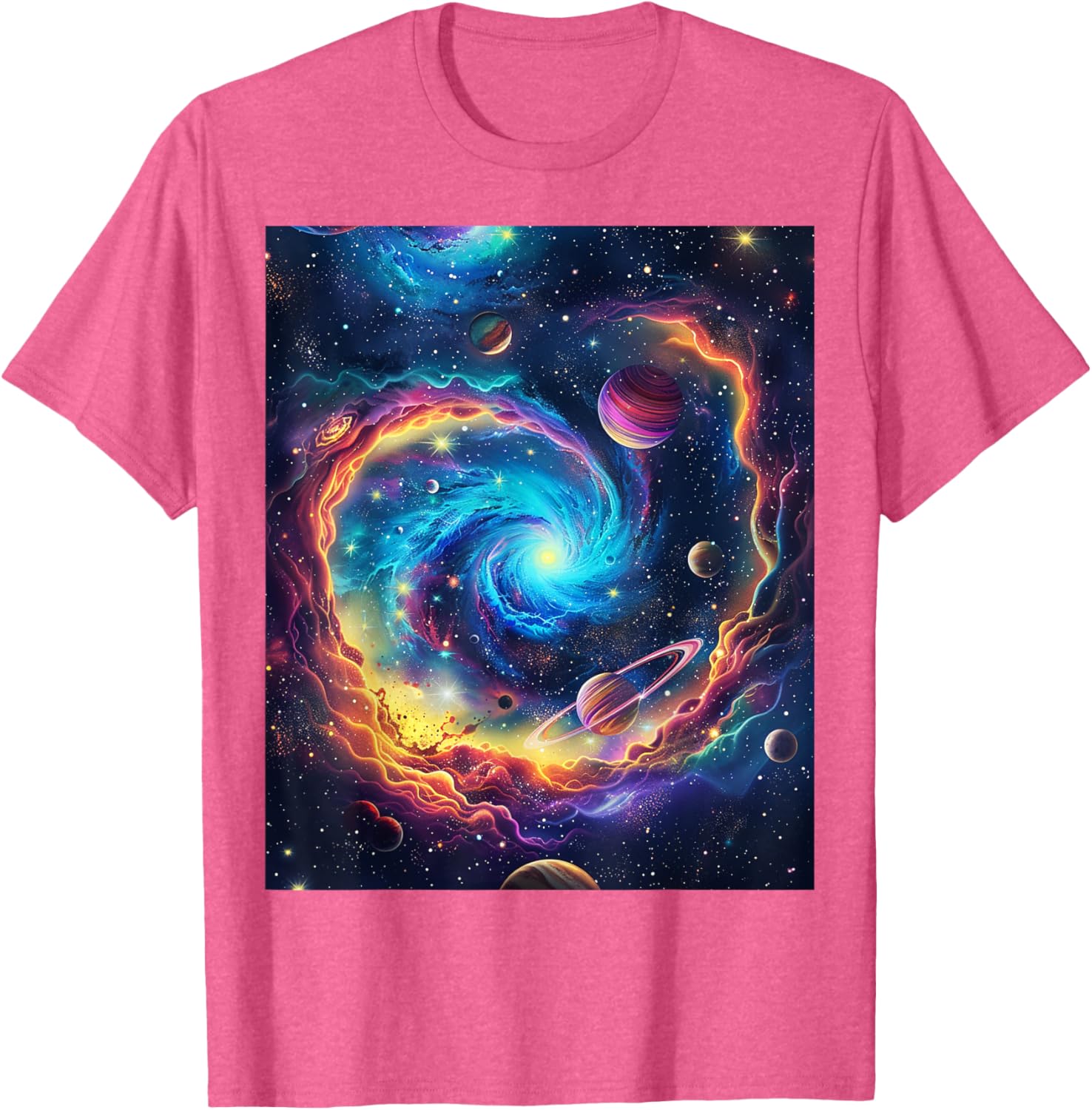 Cosmic Vortex Galaxy Space T-Shirt for Starry Nights and Adventures - 4