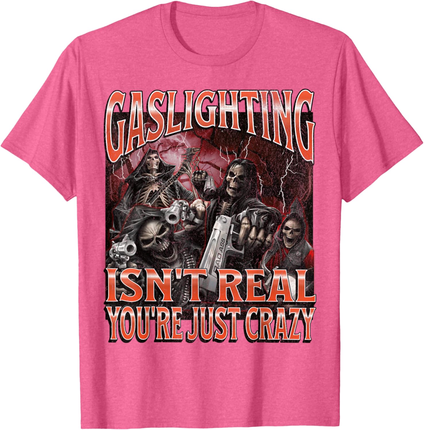 Funny Gaslighting Skeleton Meme T-Shirt for Unique Style Lovers - 12