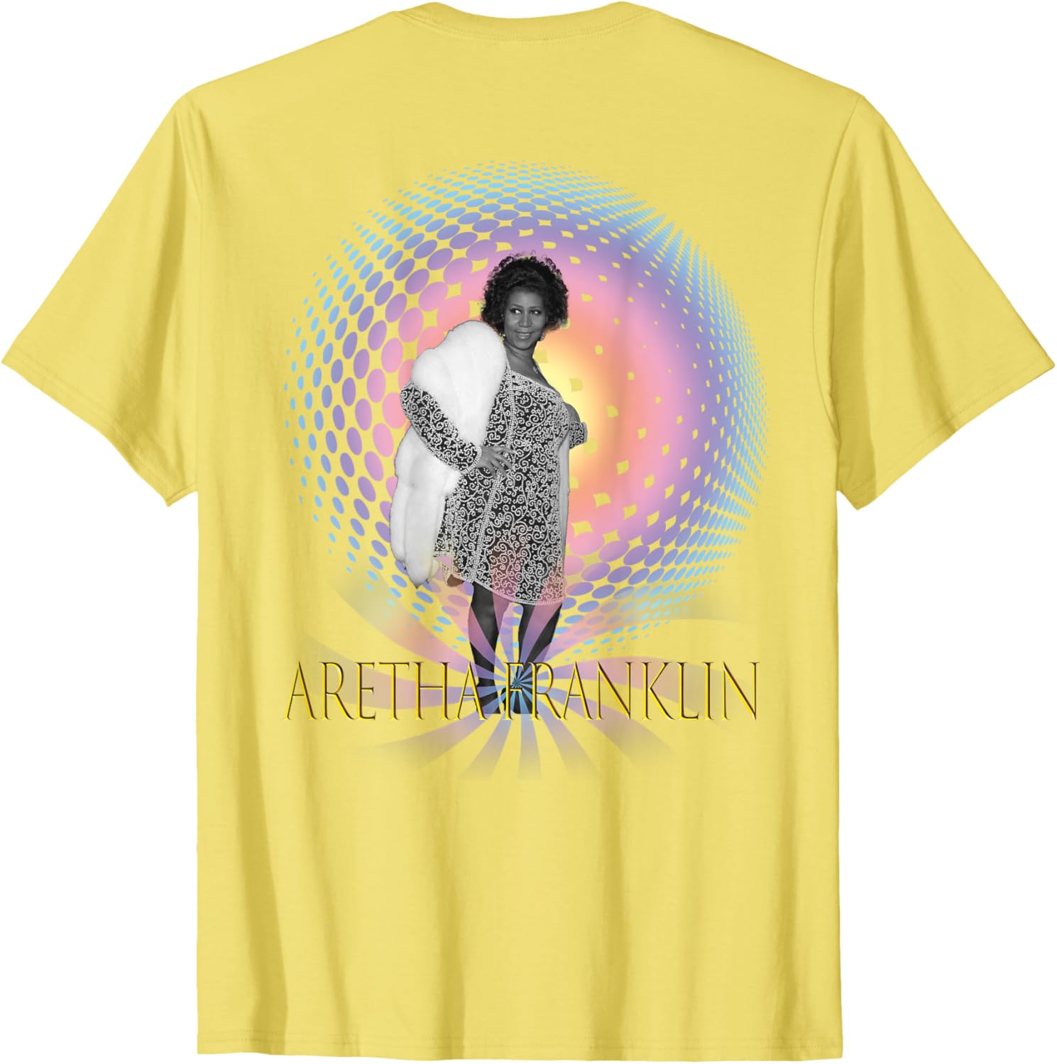Aretha Franklin Back Printed T-Shirt for Music Lovers and Fans - 26