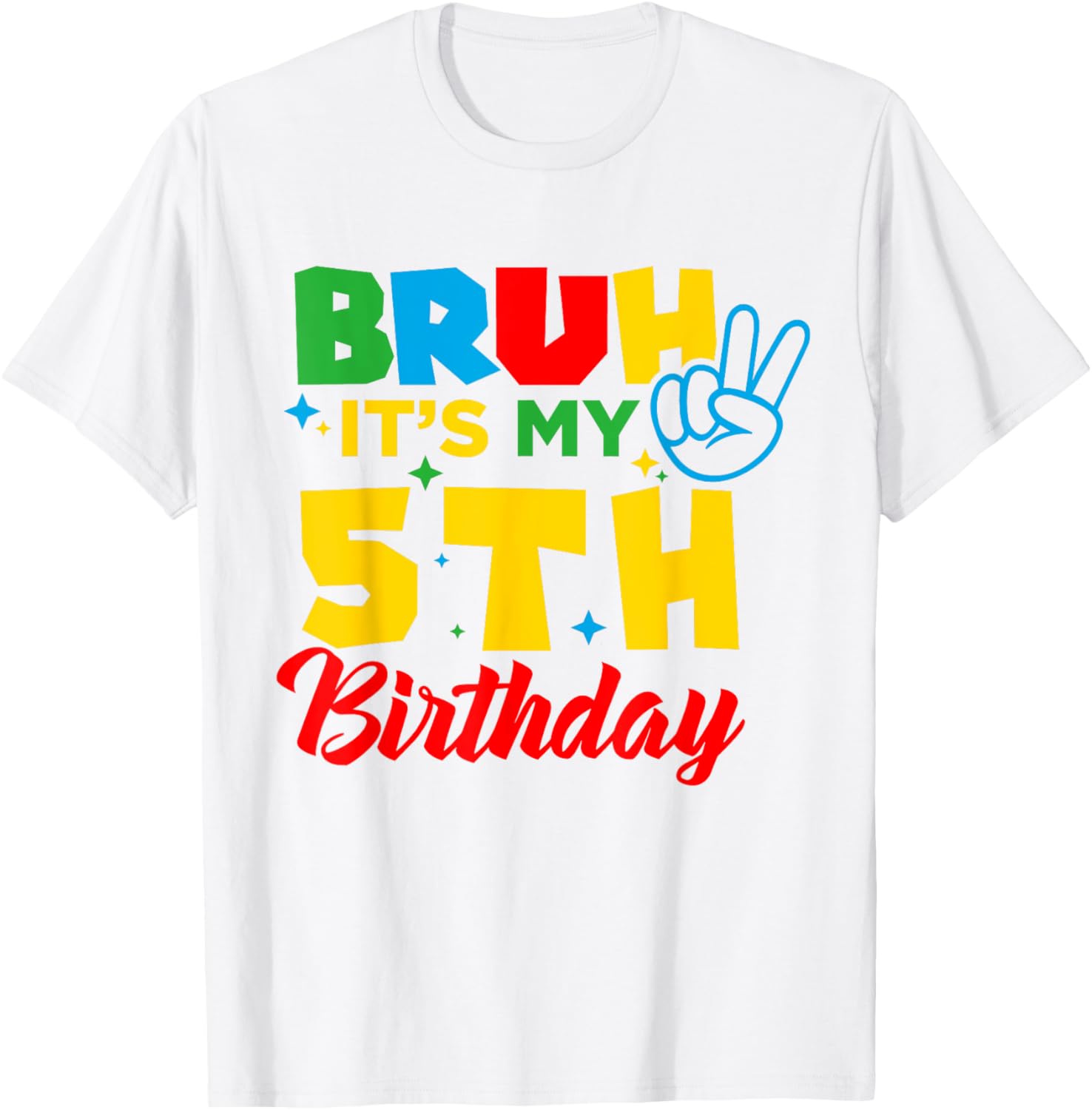 Bruh I'm 5 Gamer T-Shirt for 5th Birthday Celebration Fun! - 11