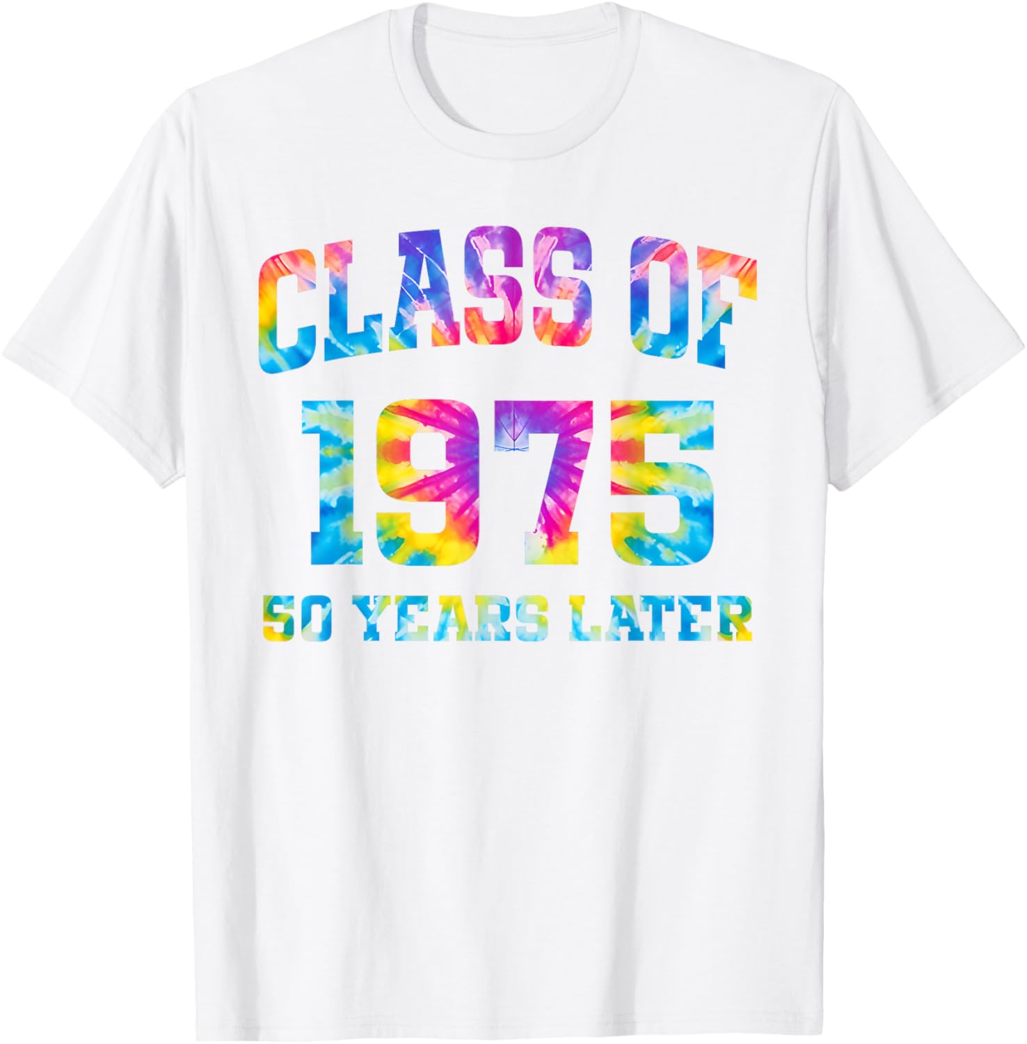 50th Class of 1975 Tie Dye Reunion Alumni T-Shirt for High School Memories - 13